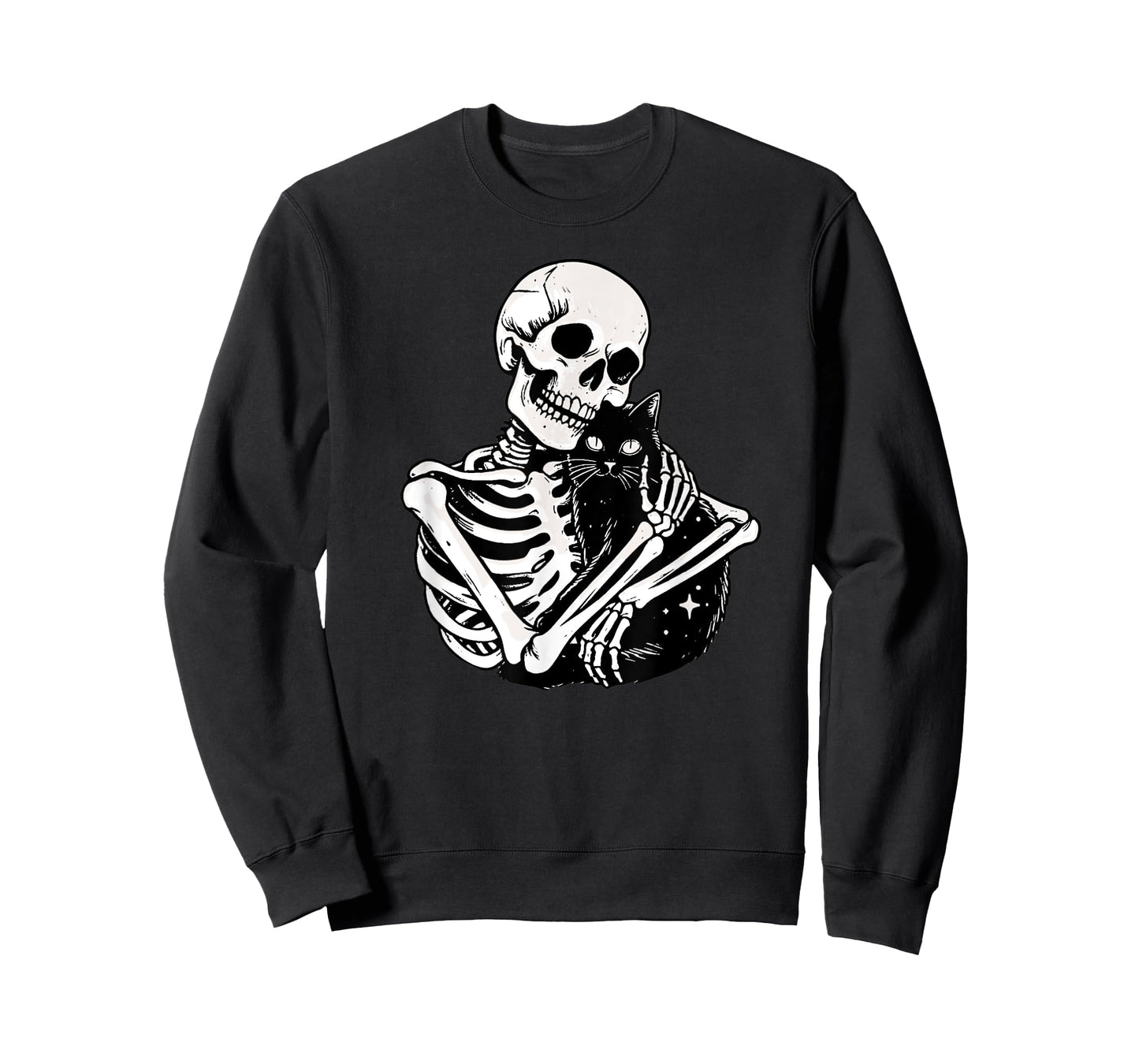 Skeleton Cat Skull Kitty Goth Cute Halloween Men Women Kids T-Shirt