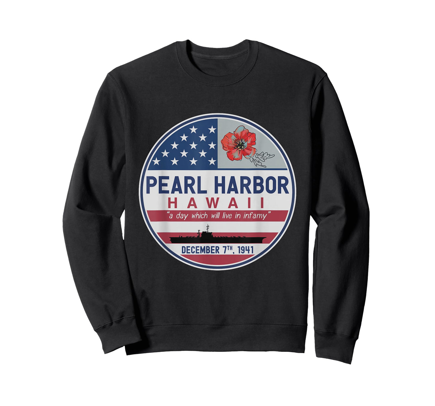 Pearl Harbor Memorial Hawaii Vintage USA Flag Day of Infamy T-Shirt