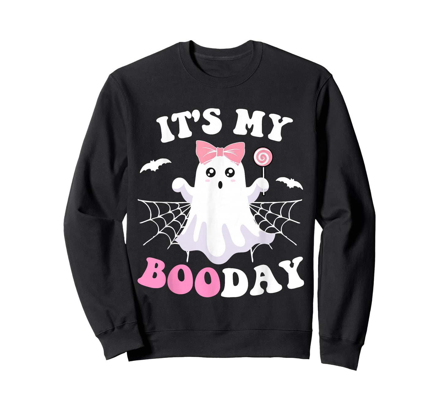 It's My Boo Day Cute Halloween Birthday Pink Ghost Girls T-Shirt