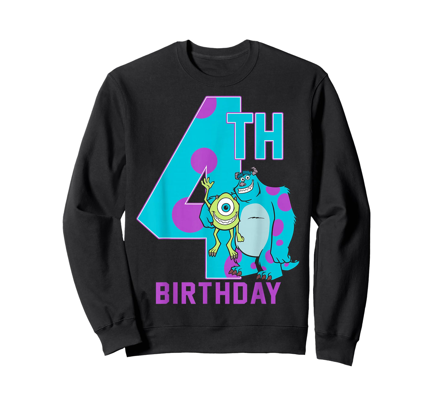 Disney Pixar Monsters Inc. Mike & Sully Happy 4th Birthday T-Shirt