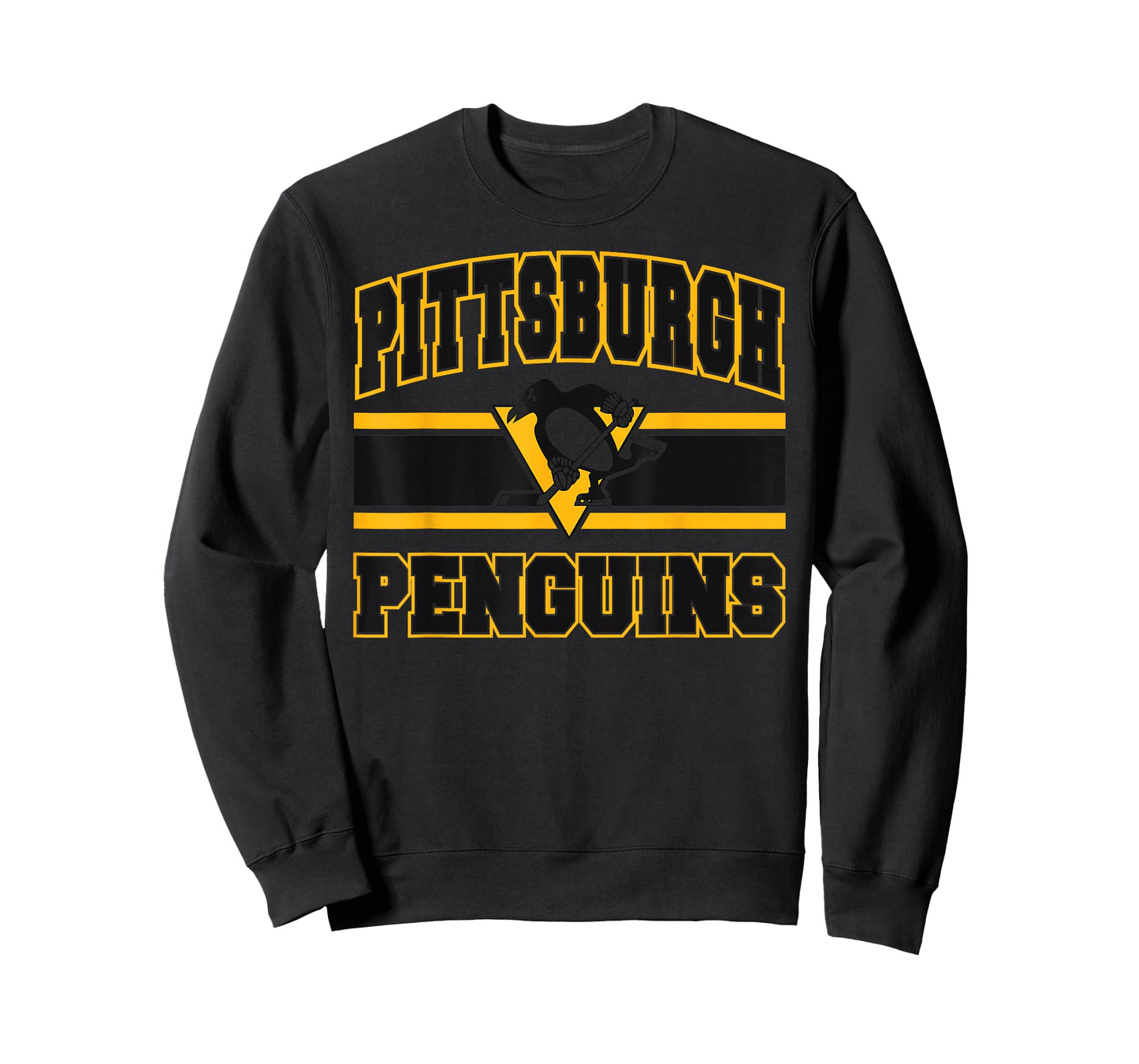 Pittsburgh Penguins Stripe White Officially Licensed T-Shirt