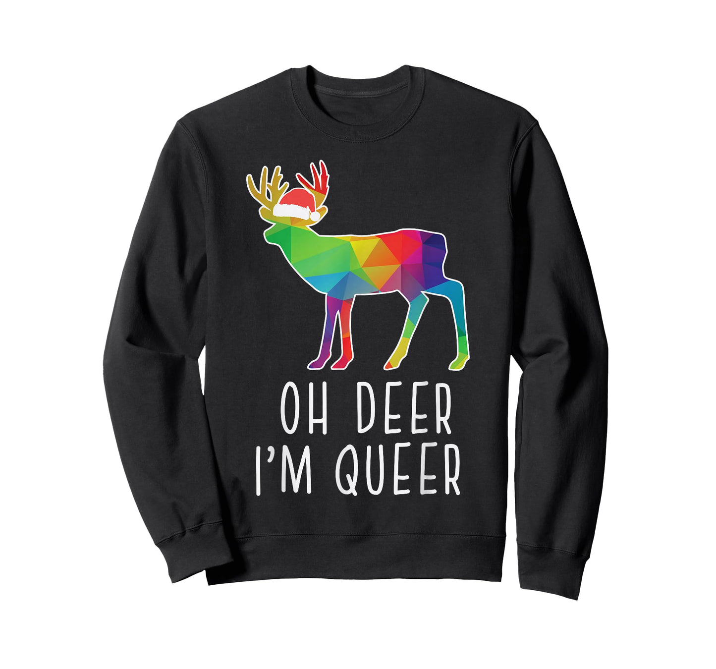 Oh Deer Im Queer Gay Reindeer Funny LGBT-Q Christmas PJ T-Shirt