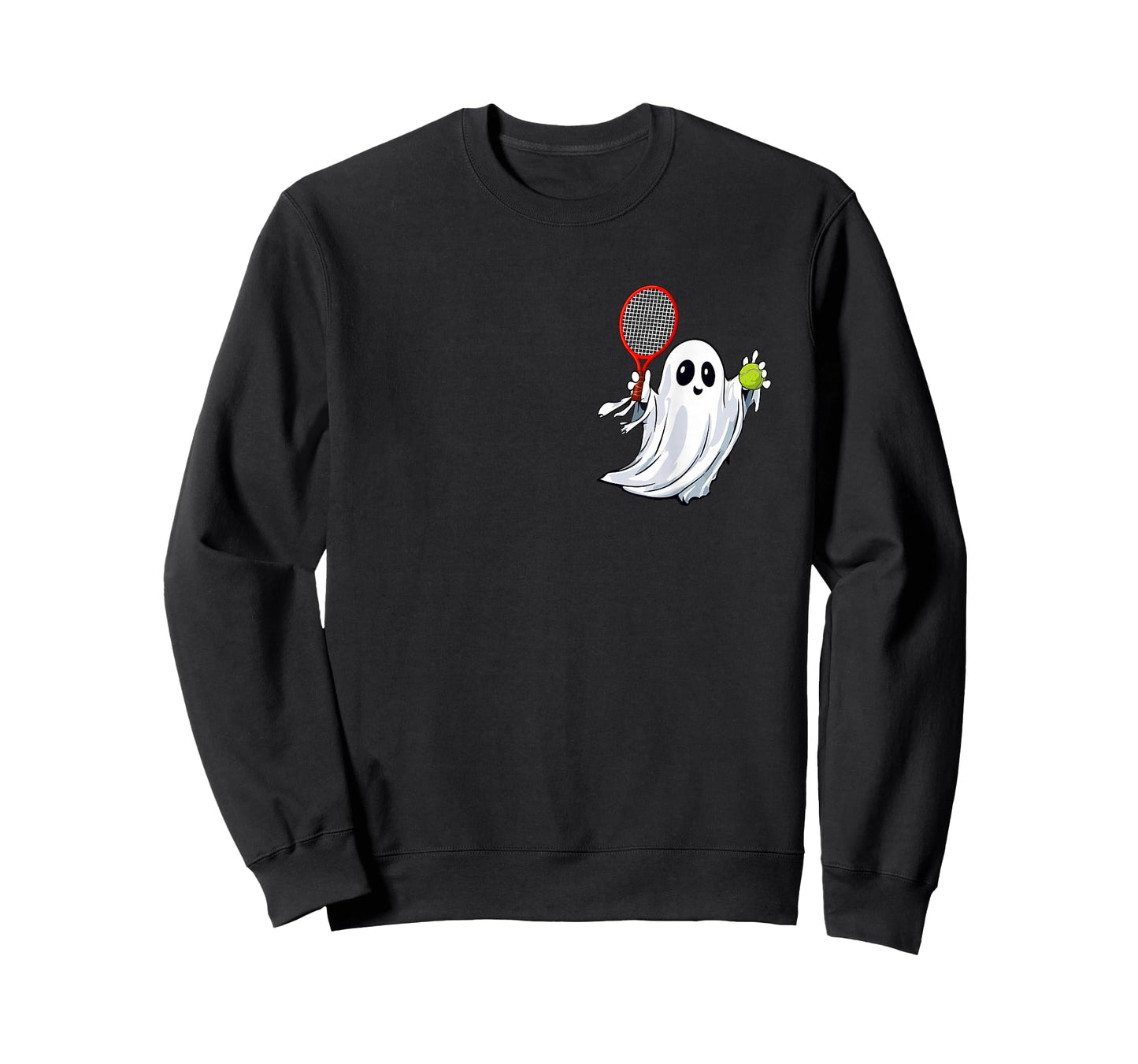Boo Ghost Playing Tennis Halloween Costume Player Kids T-Shirt