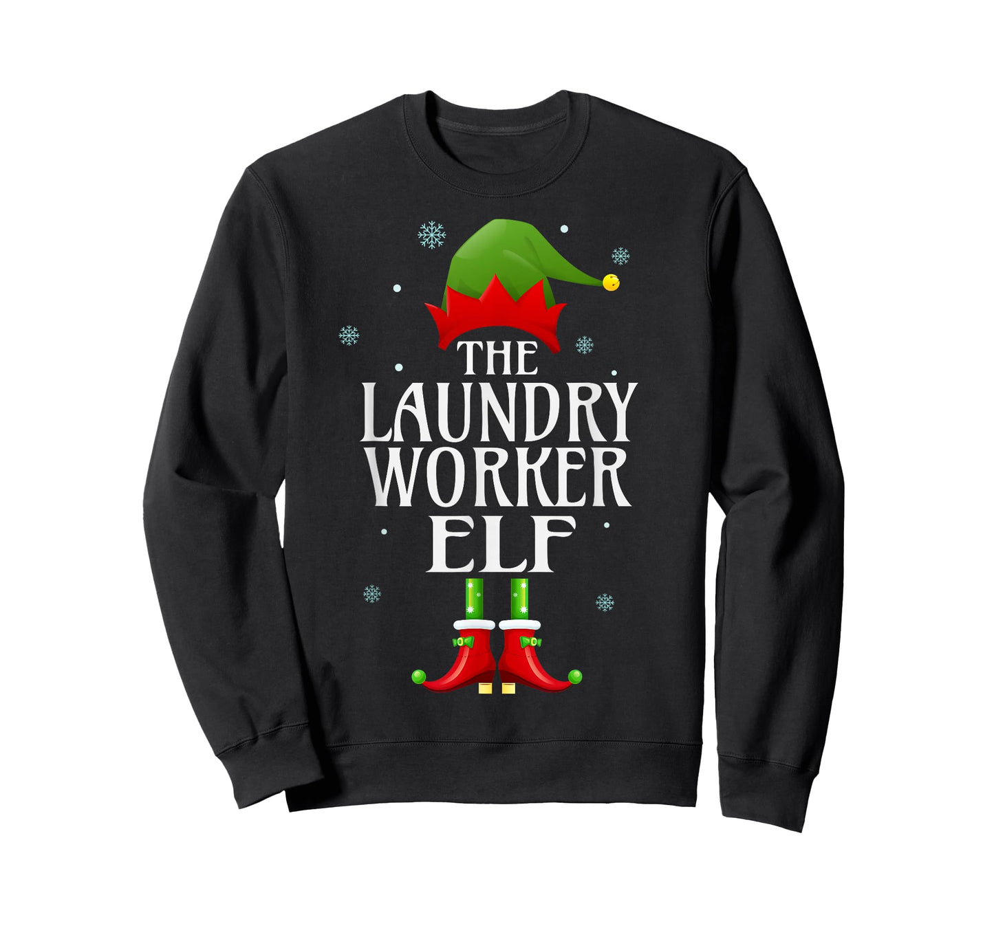 Laundry Worker Elf Xmas Funny Family Matching Christmas T-Shirt
