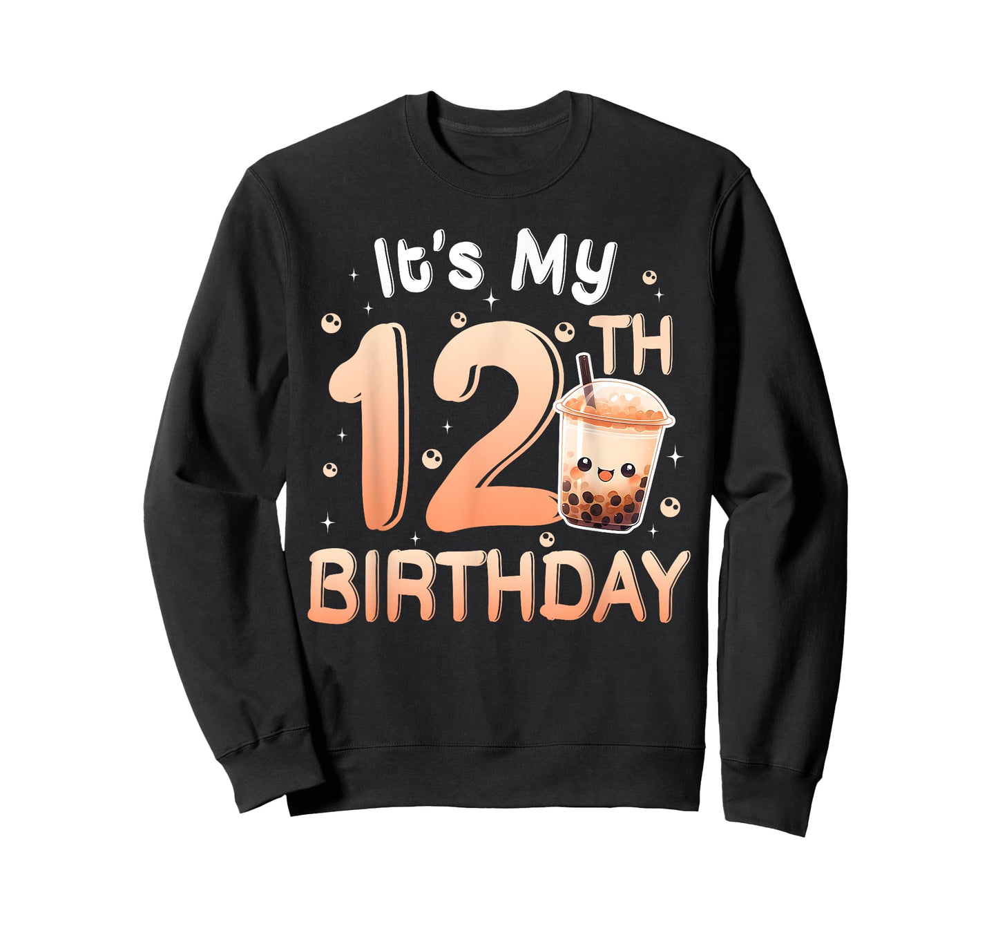 It's My 12th Birthday Bubble Boba Tea Party 12 Year Old Girl T-Shirt