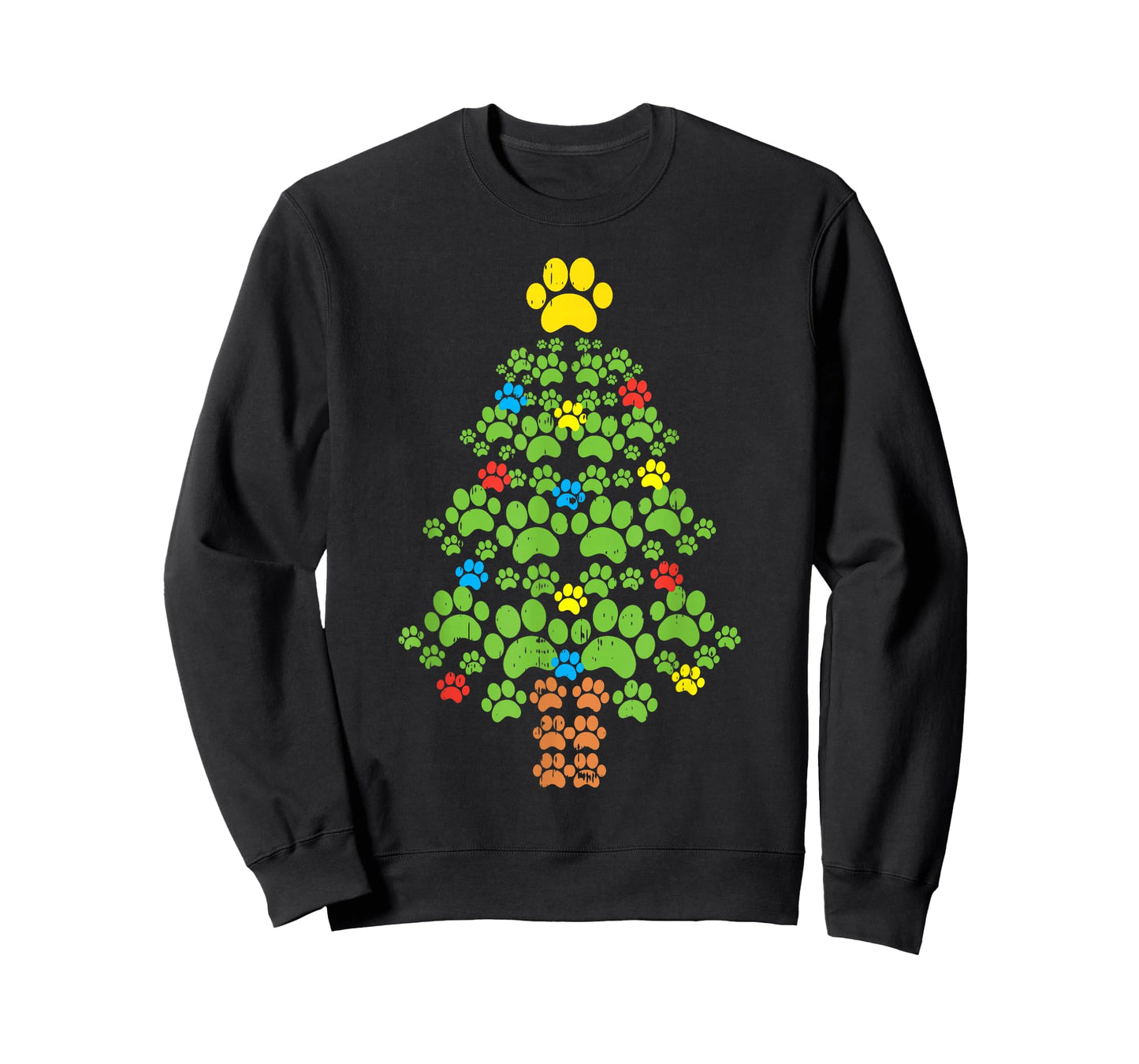 Paw Christmas Tree Cute Dog Lover Christmas Cat Owner Gift T-Shirt