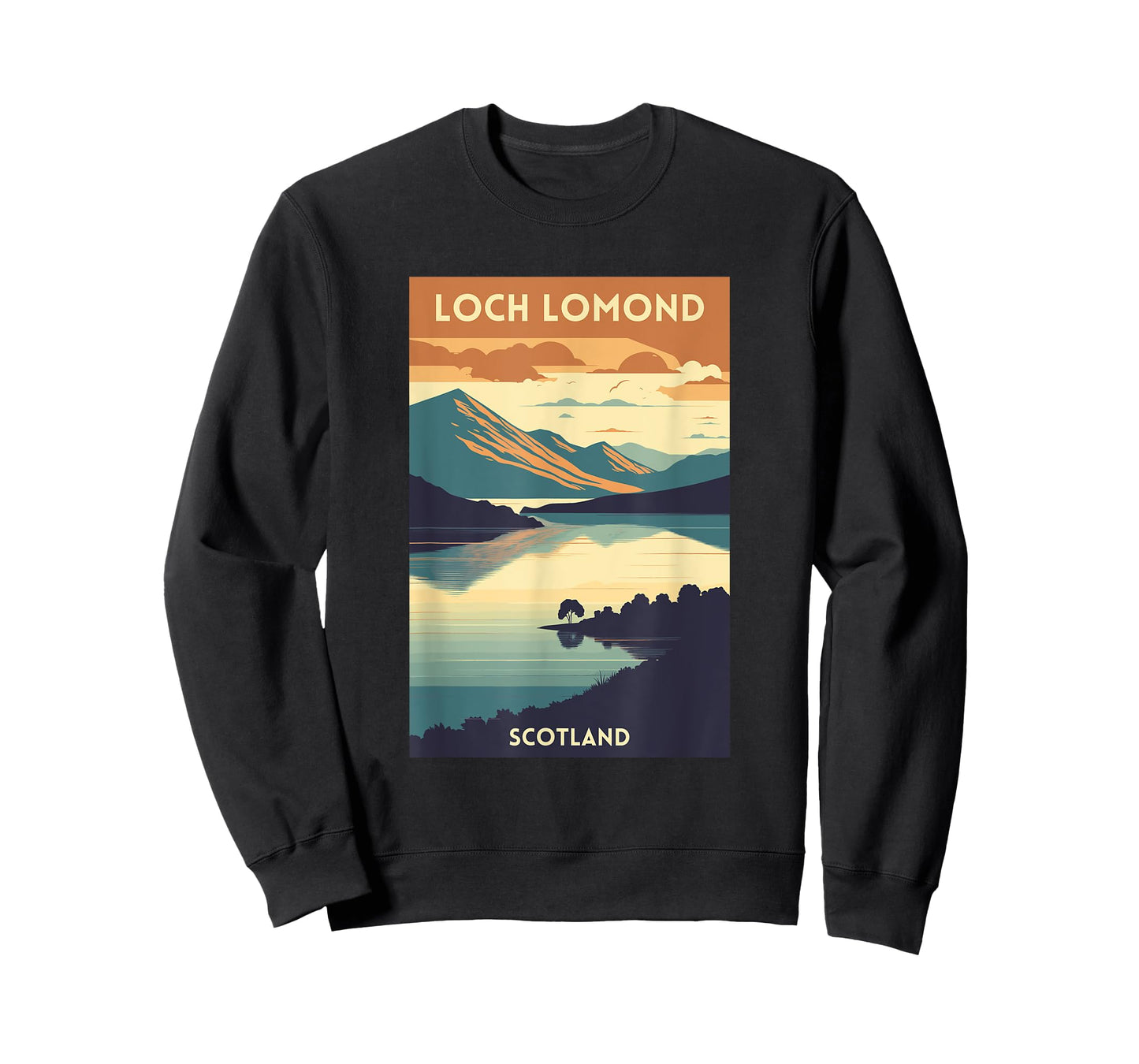 Loch Lomond Scotland Scottish Highlands UK Retro Travel T-Shirt