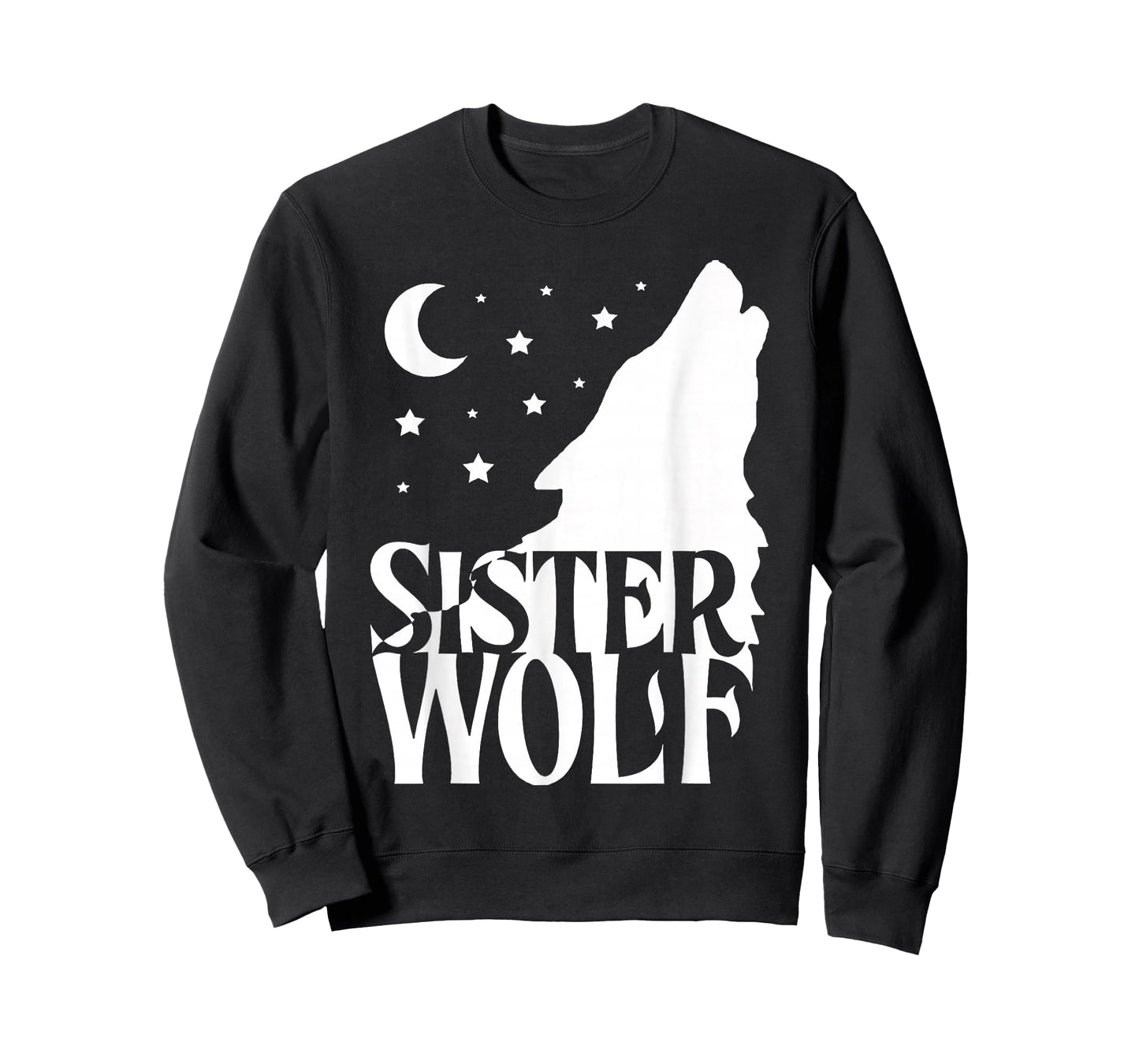 Sister Wolf Gift Matching Family Tribe Wolves Moon T-Shirt