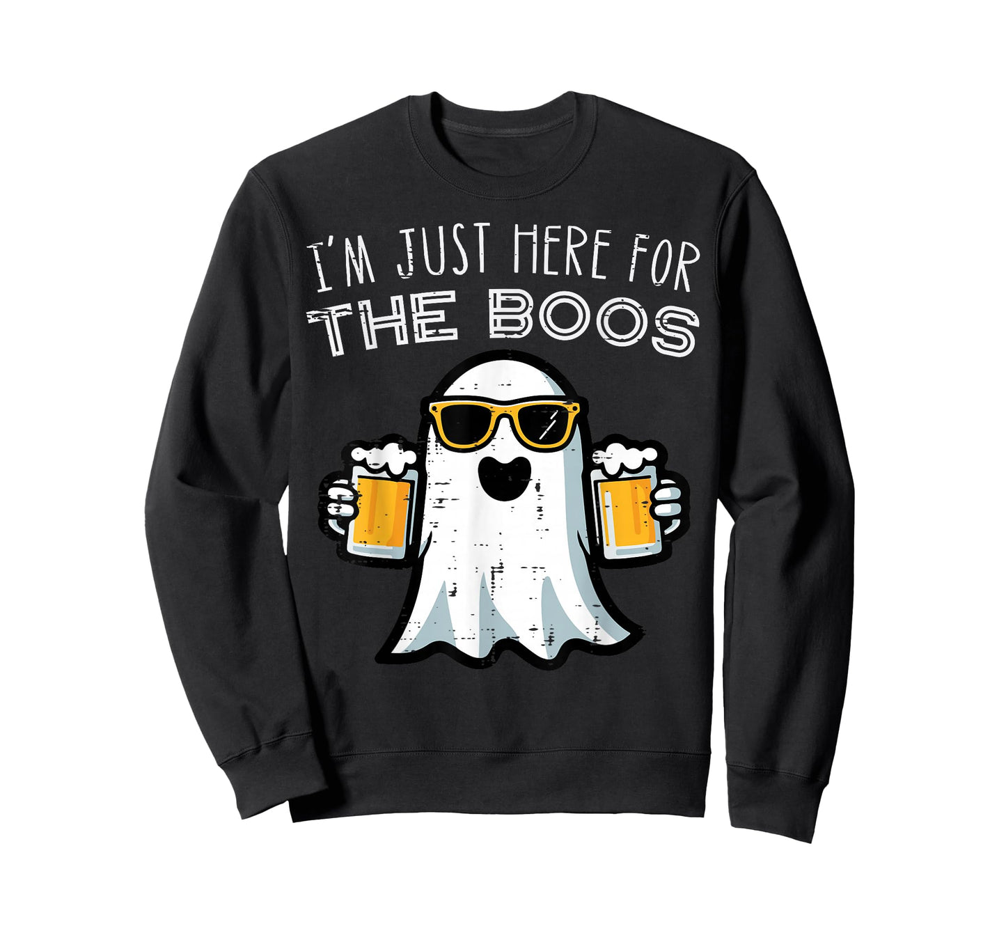 Halloween Ghost Here for Boos Funny Costume Dad Men Women T-Shirt