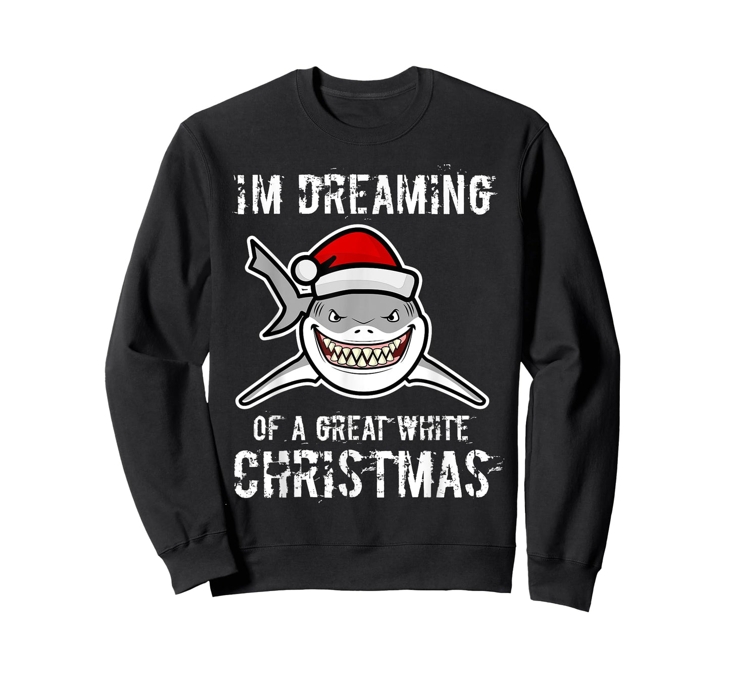 Funny I'm Dreaming Of A Great White Christmas Gift Shark T-Shirt