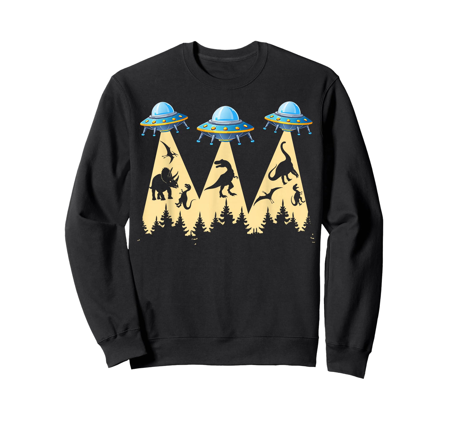 Funny Dinosaurs Alien UFO Abduction Dinosaur Lover T-Shirt
