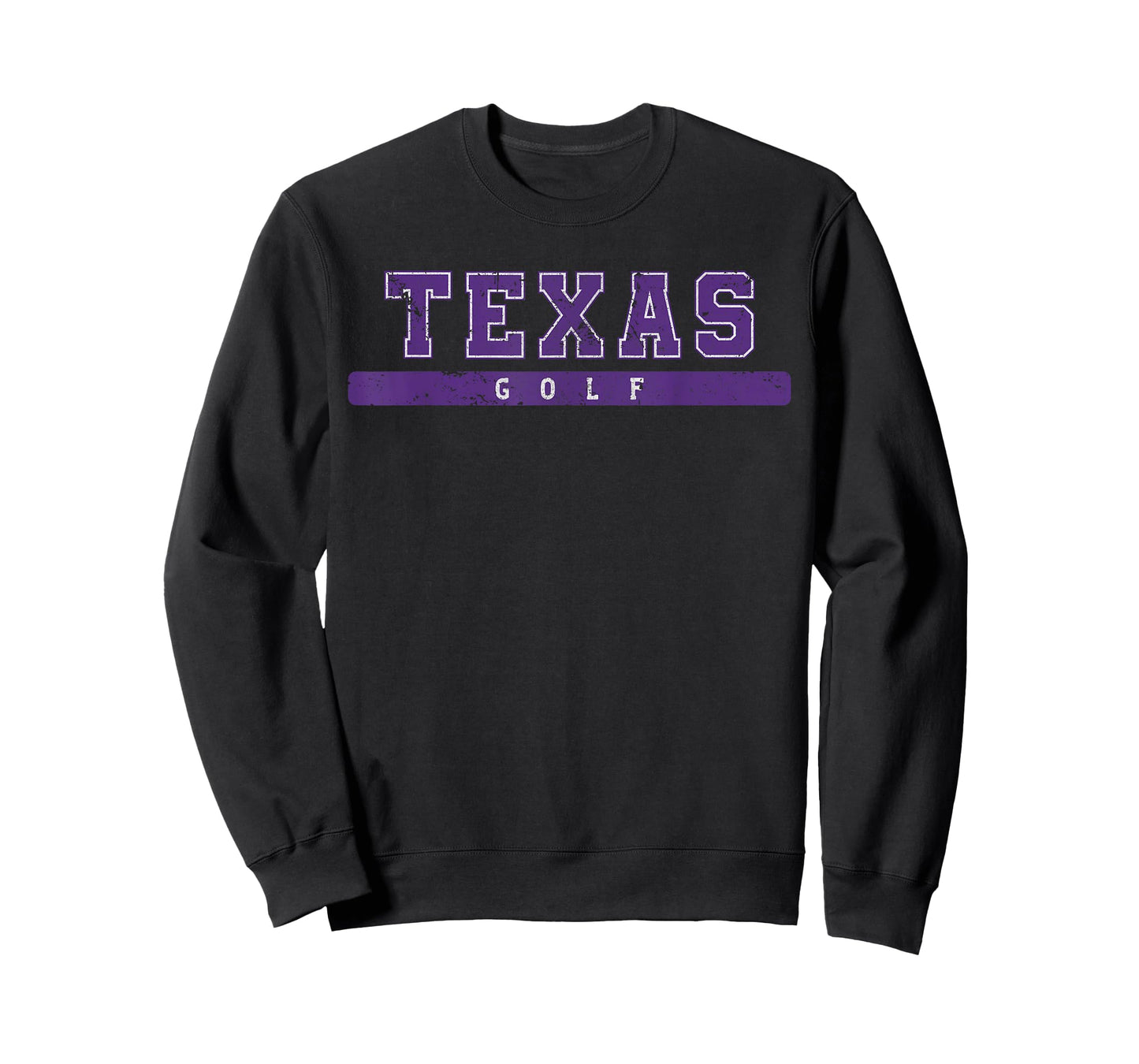 Texas Golf Purple Vintage Text T-Shirt