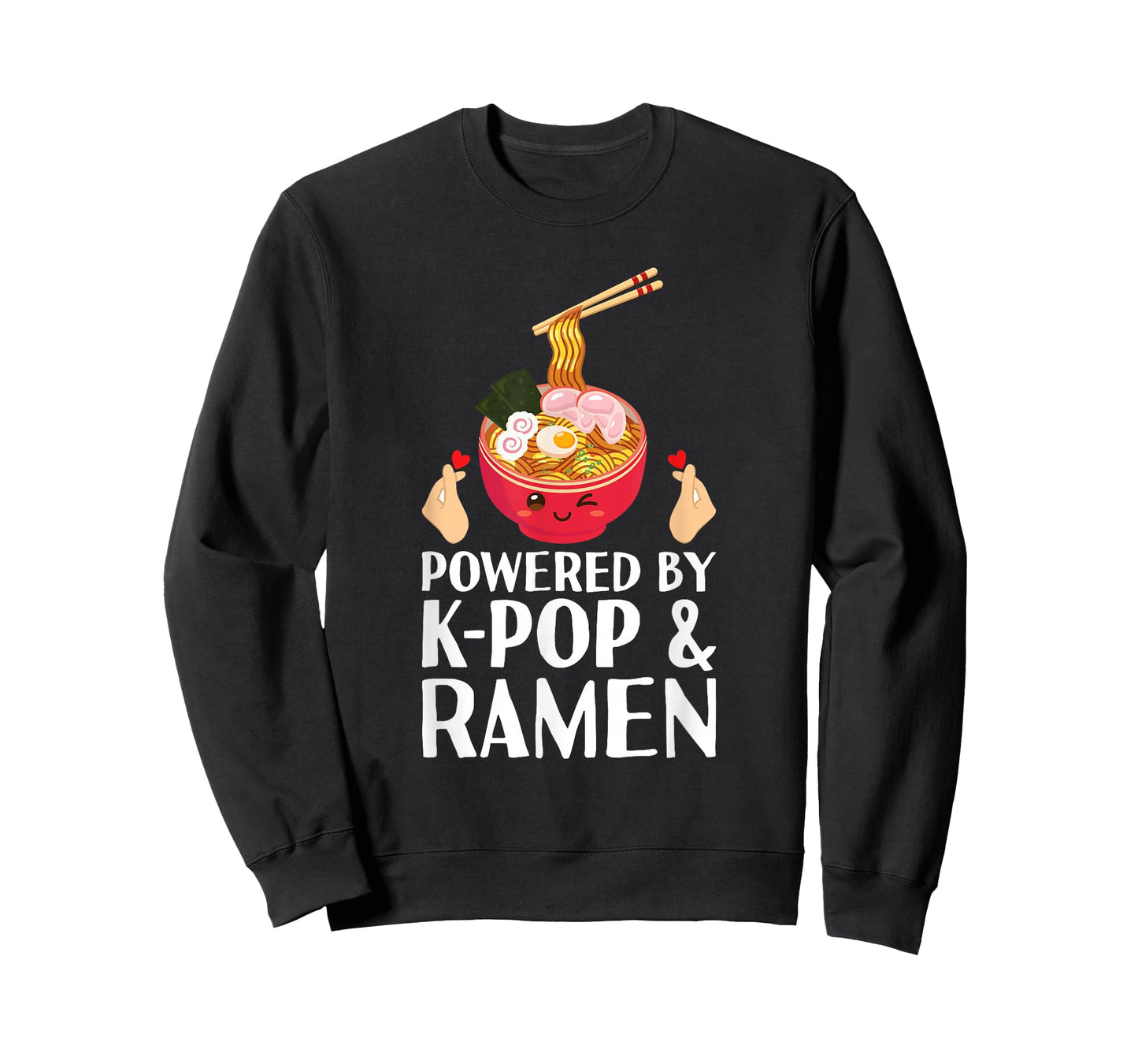 Powered by K-pop and Ramen Kpop Merch Merchandise Teen Girl T-Shirt