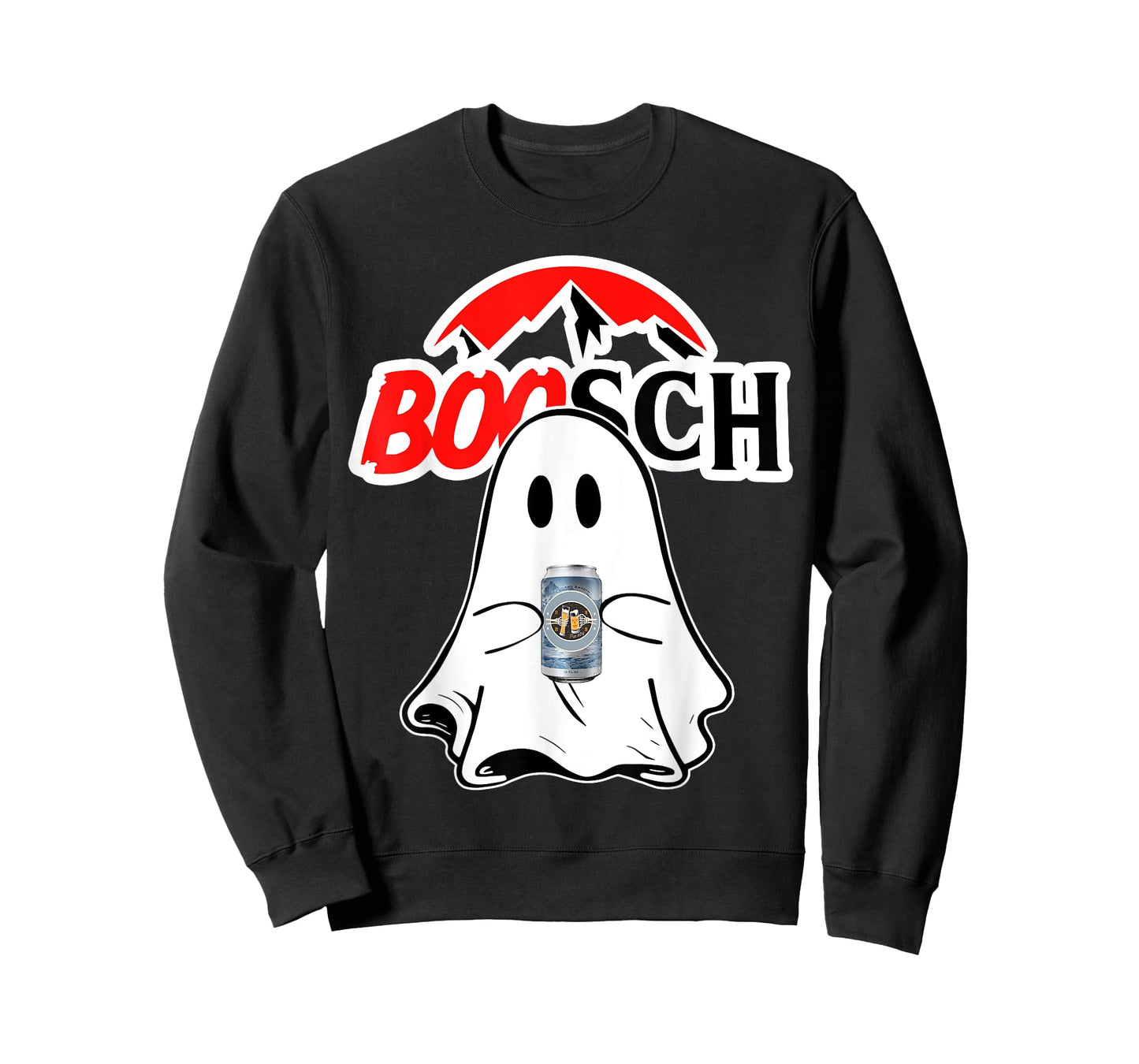 Boosch-Beer Halloween Funny Ghost Drinking Beer Women Men T-Shirt