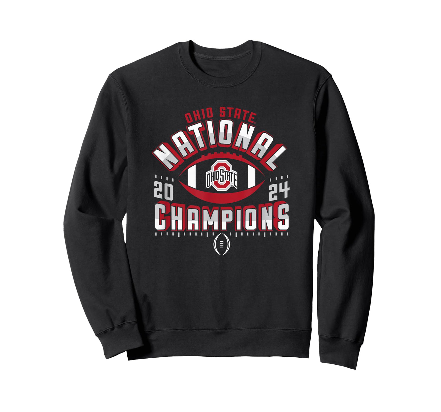 Ohio State Buckeyes National Champs 2024 CFP Football Black T-Shirt
