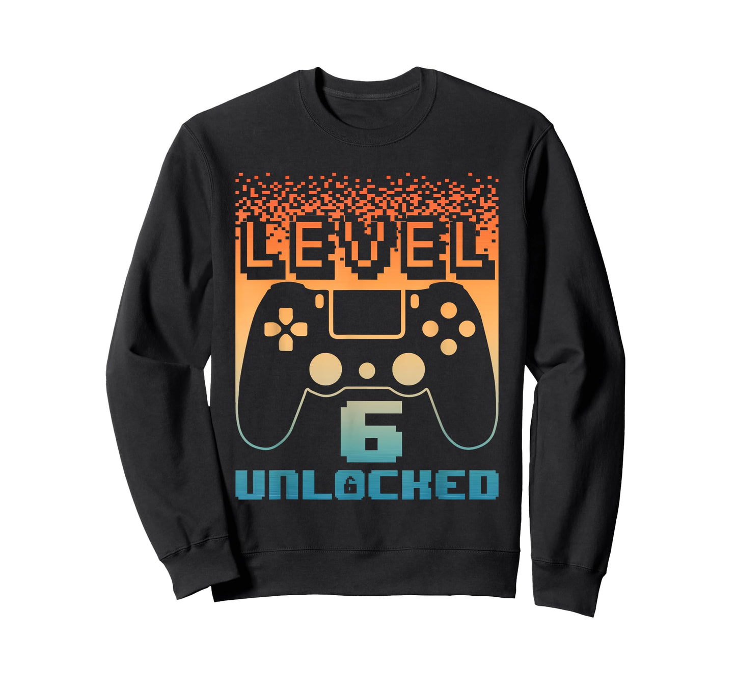 6th Birthday Art For Boys Level 6 Unlocked Gamer 6 Year Old T-Shirt