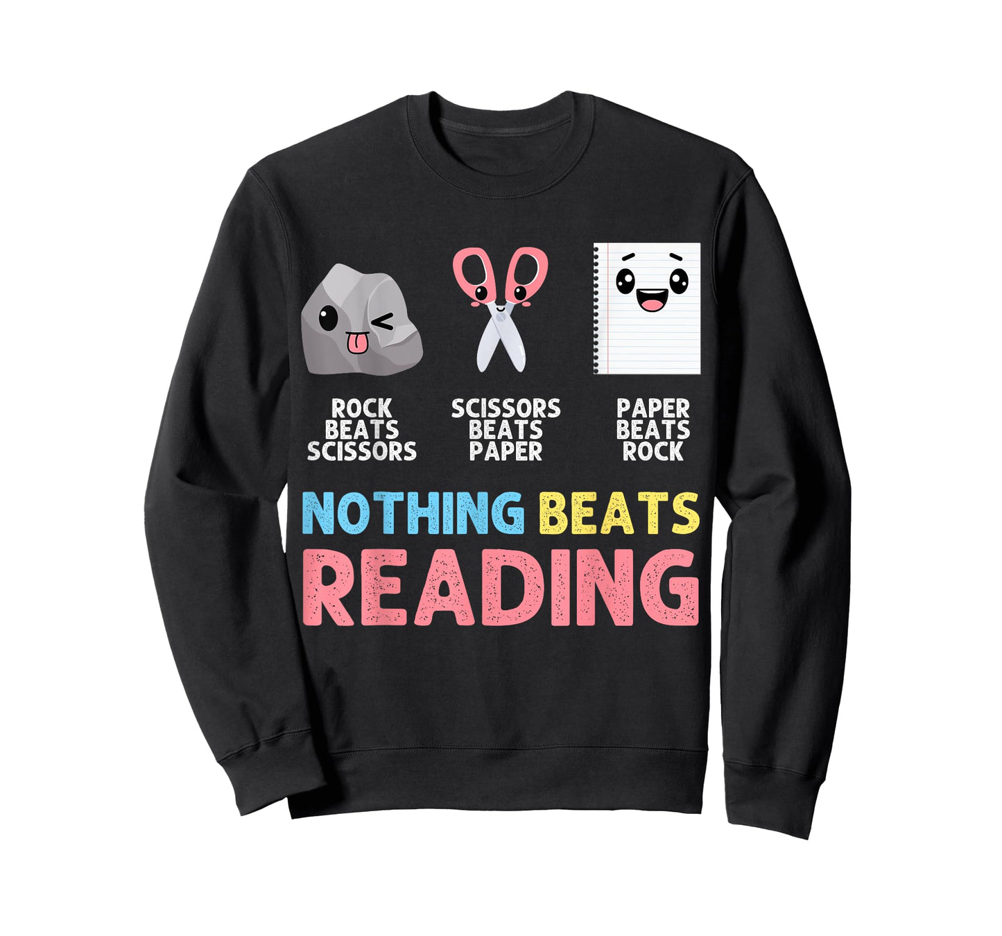 Nothing Beats Reading Funny Rock Paper Scissors T-Shirt