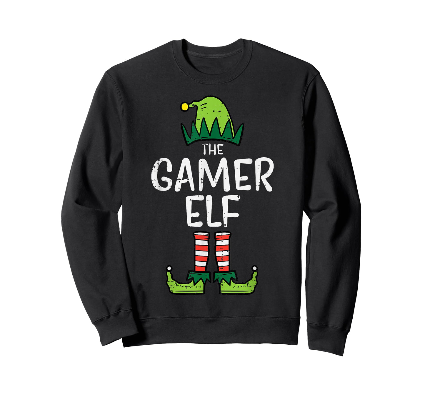 Gamer Elf Xmas Christmas Family Boys Men Kids Girls Youth T-Shirt