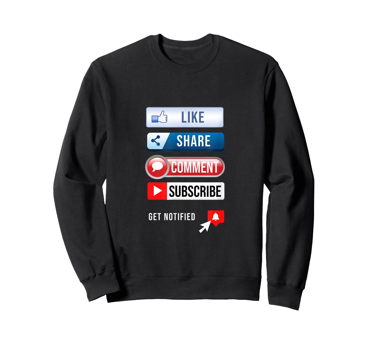 Social Media Like Share Comment Subscribe Vlogger T-Shirt