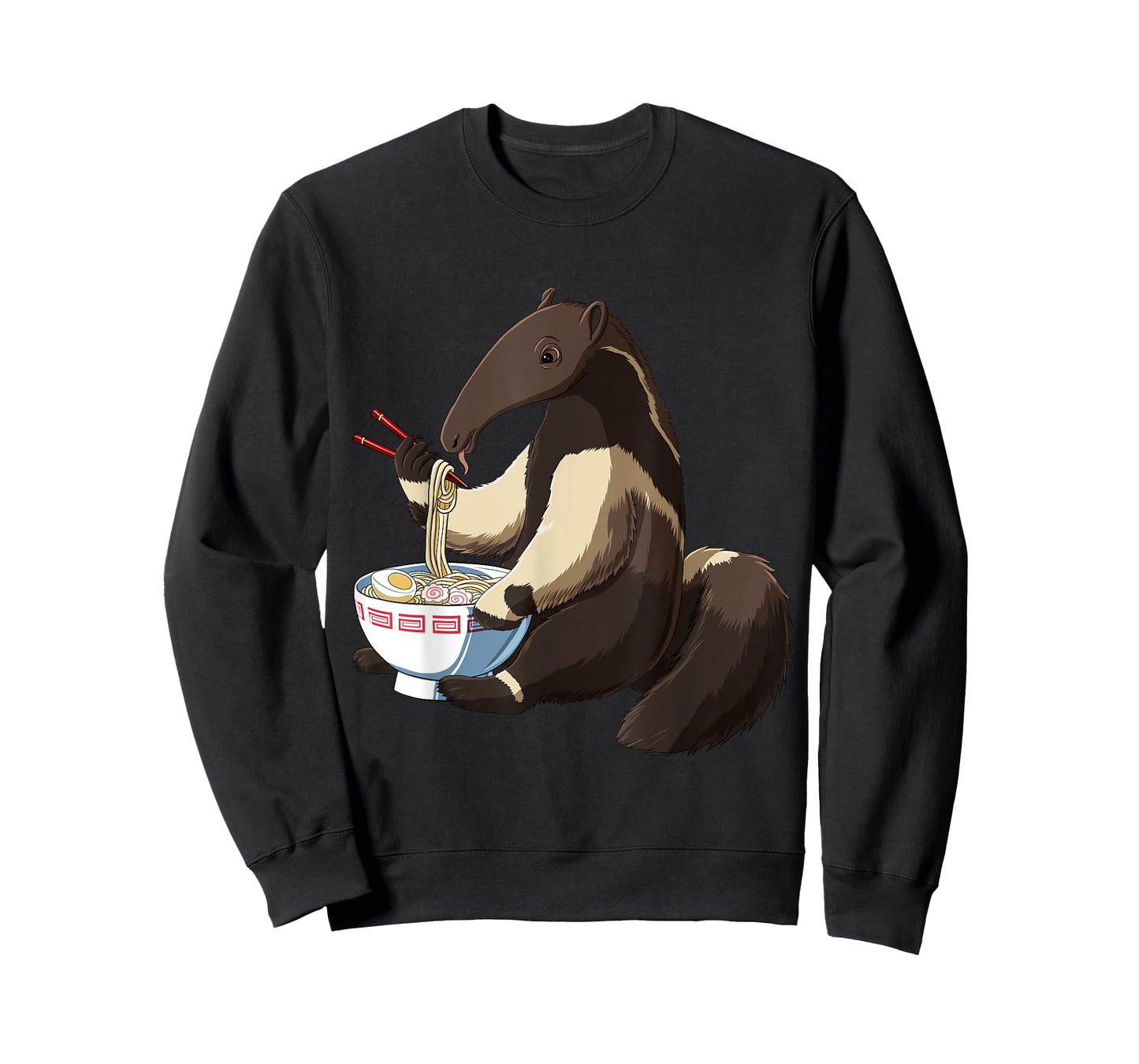 Funny Anteater Gifts Unisex Anime Cartoon Anteater T-Shirt, Black, Small