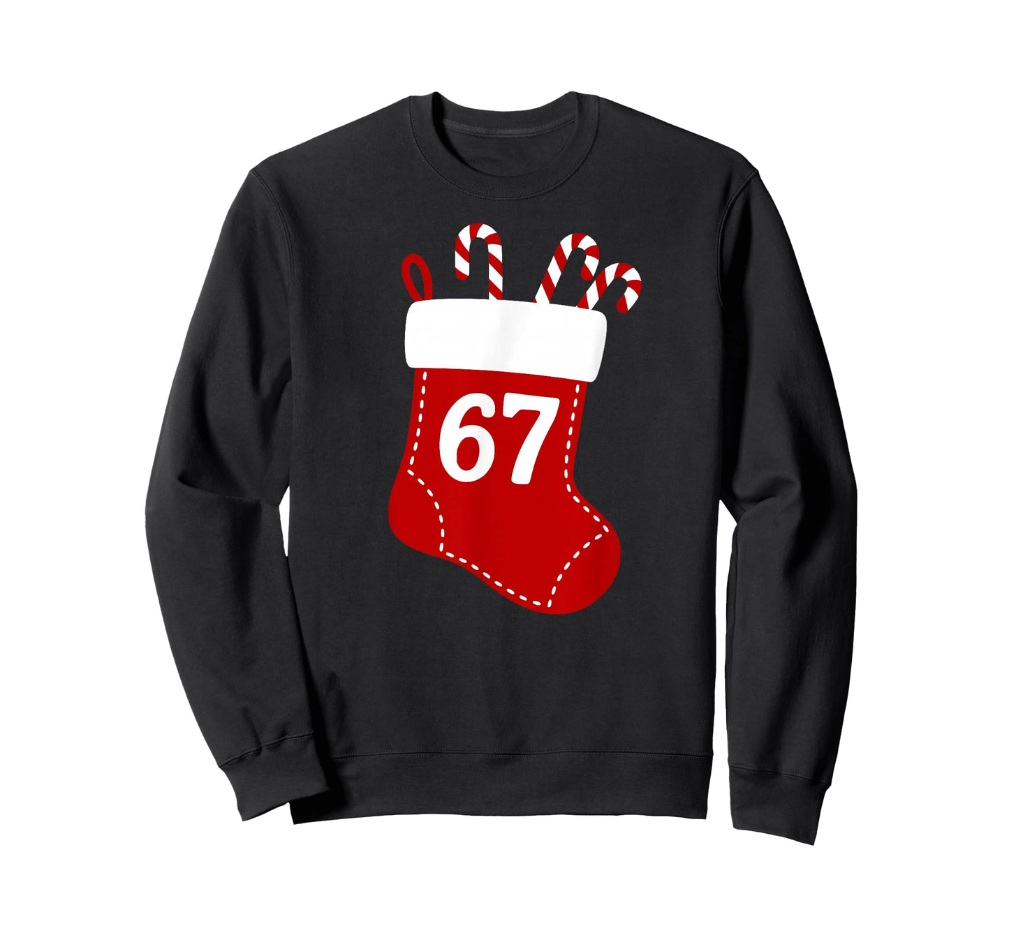 Six Seven Kids 67 Boys Girls 6 7 Christmas Stocking Xmas Tee T-Shirt
