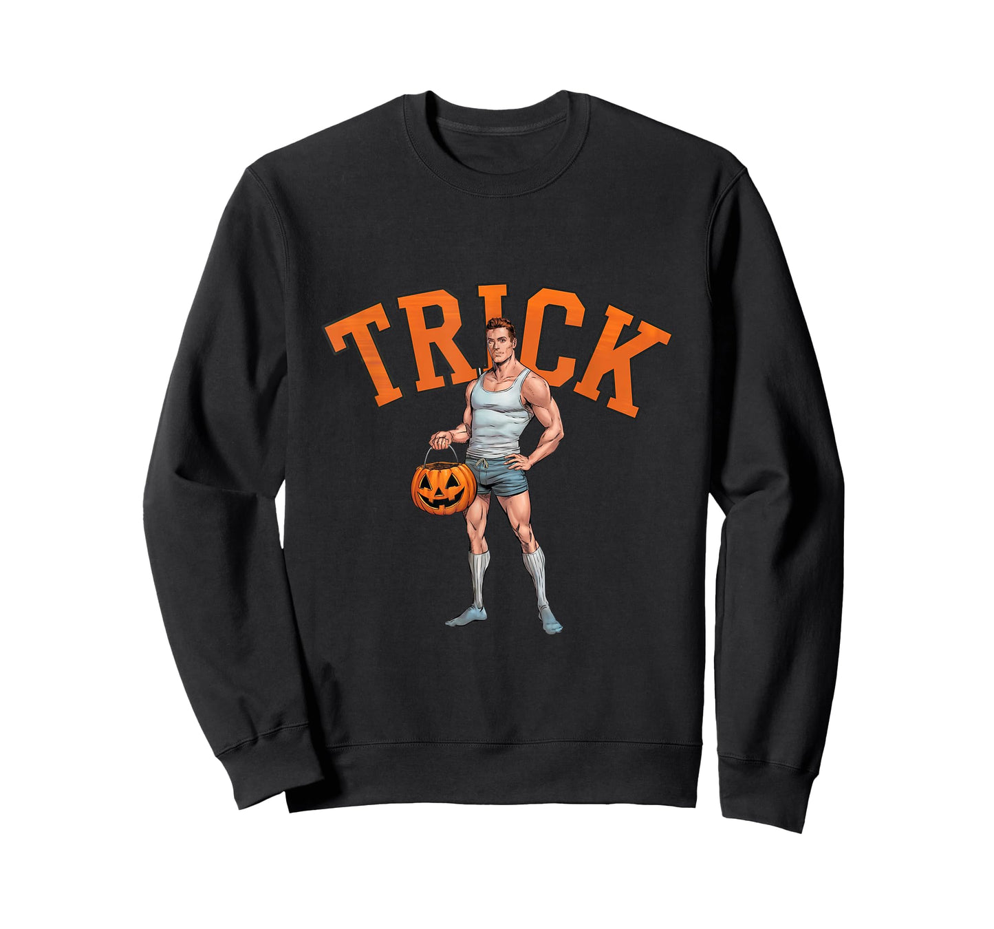 Funny Halloween Trick Hottie Guy Gay Queer Treat T-Shirt