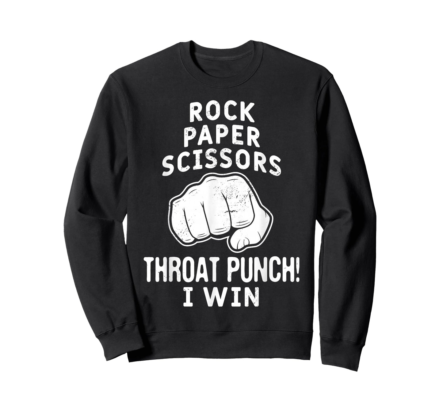 Funny Rock Paper Scissors Throat Punch I win T-Shirt