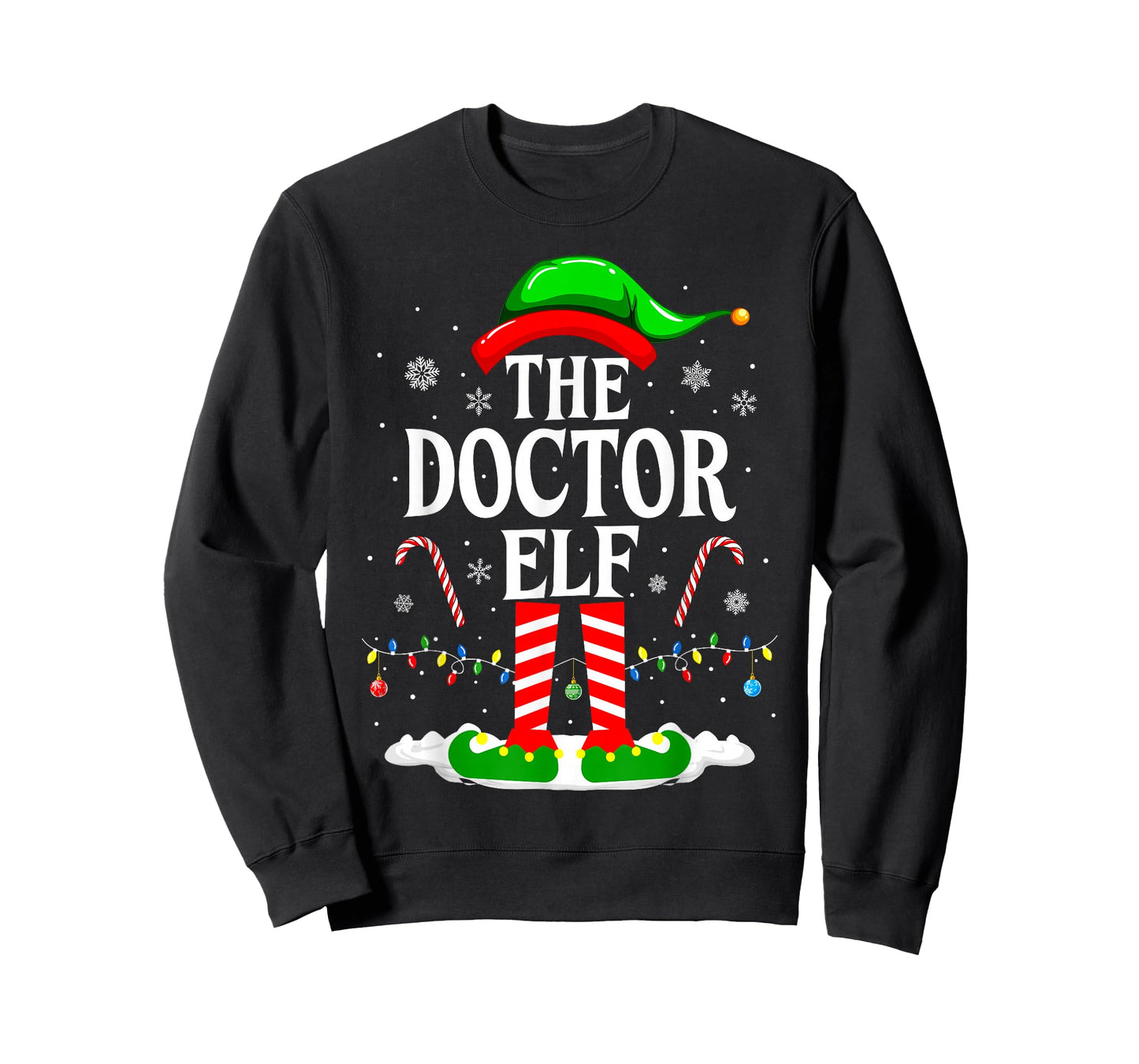 The Doctor Elf Xmas Funny Matching Family Christmas Doctor T-Shirt