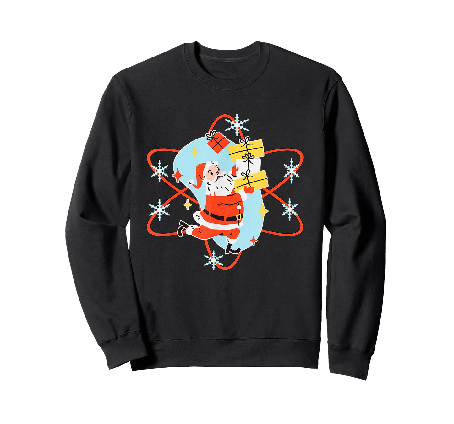 Retro Christmas Mid Century Modern Atomic Santa Claus T-Shirt