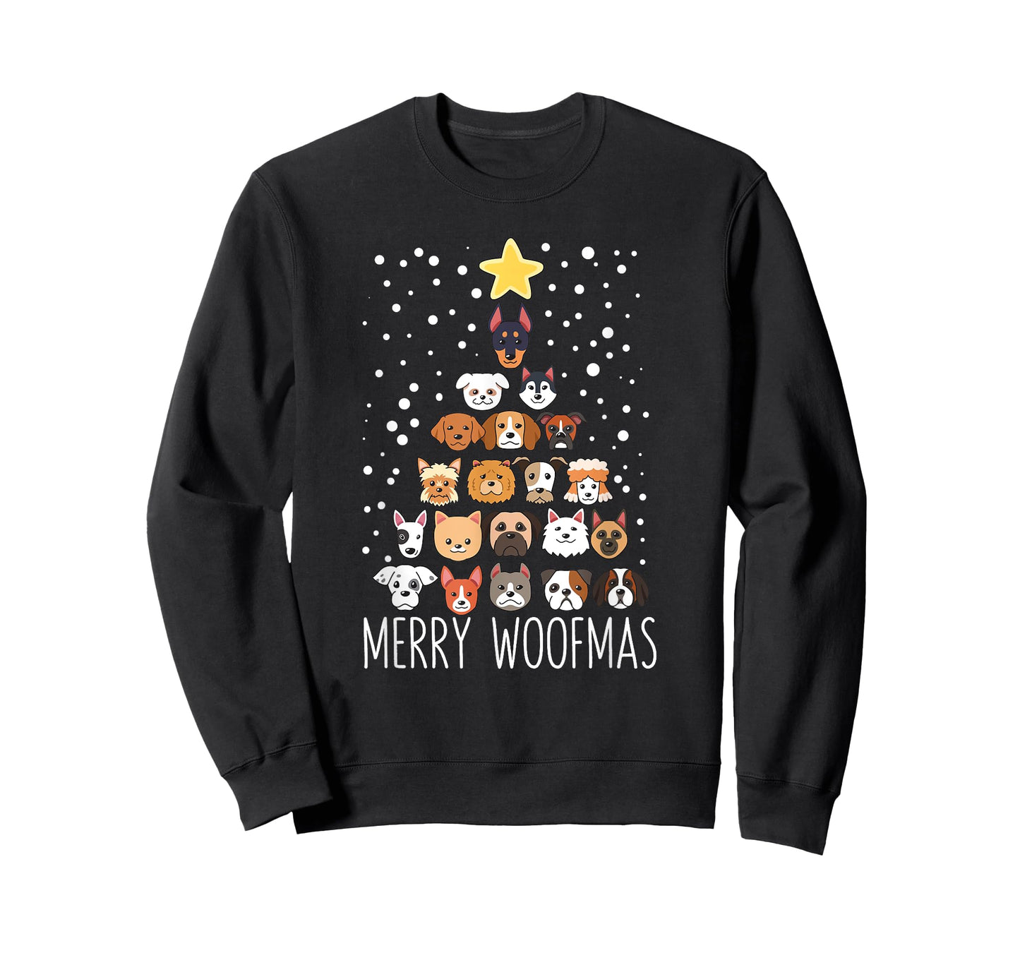 Woof Christmas Tree Dog Lovers Puppies Dogs Merry Woofmas T-Shirt for Men Women Kids