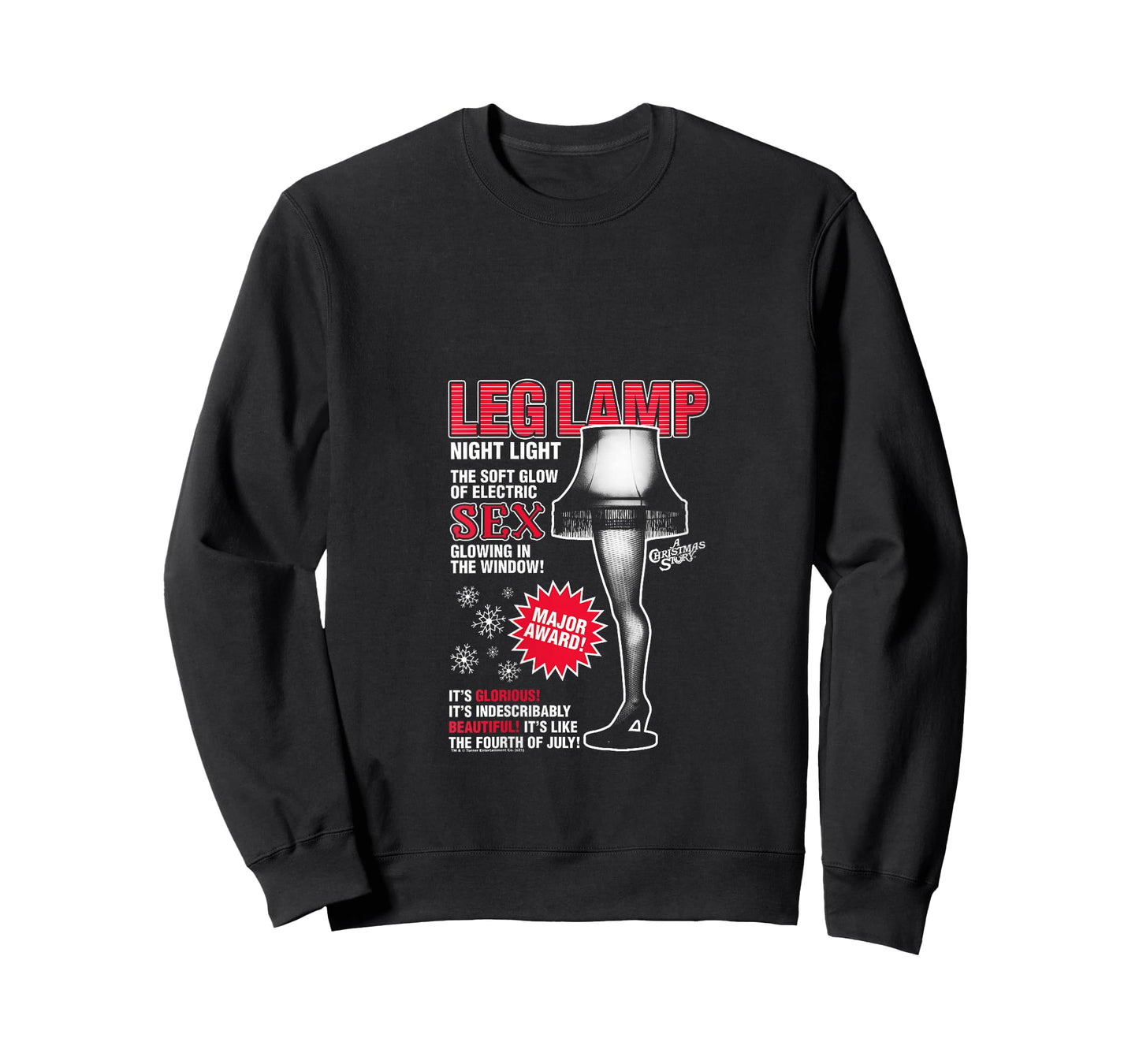 Womens A Christmas Story Leg Lamp Vintage Ad Funny Holiday V-Neck T-Shirt