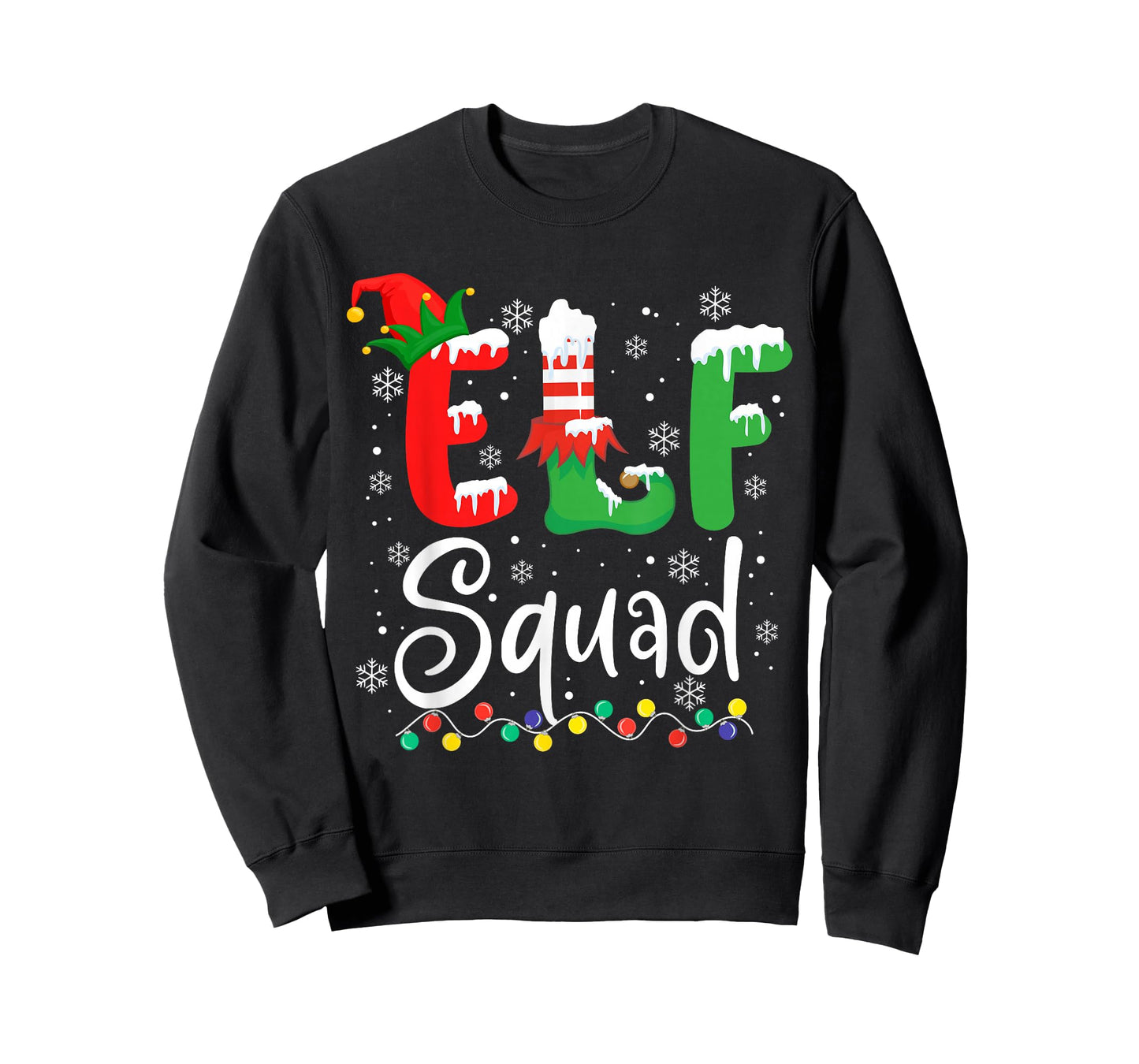 Elf Squad Funny Elf Family Christmas Matching Pajamas Xmas T-Shirt