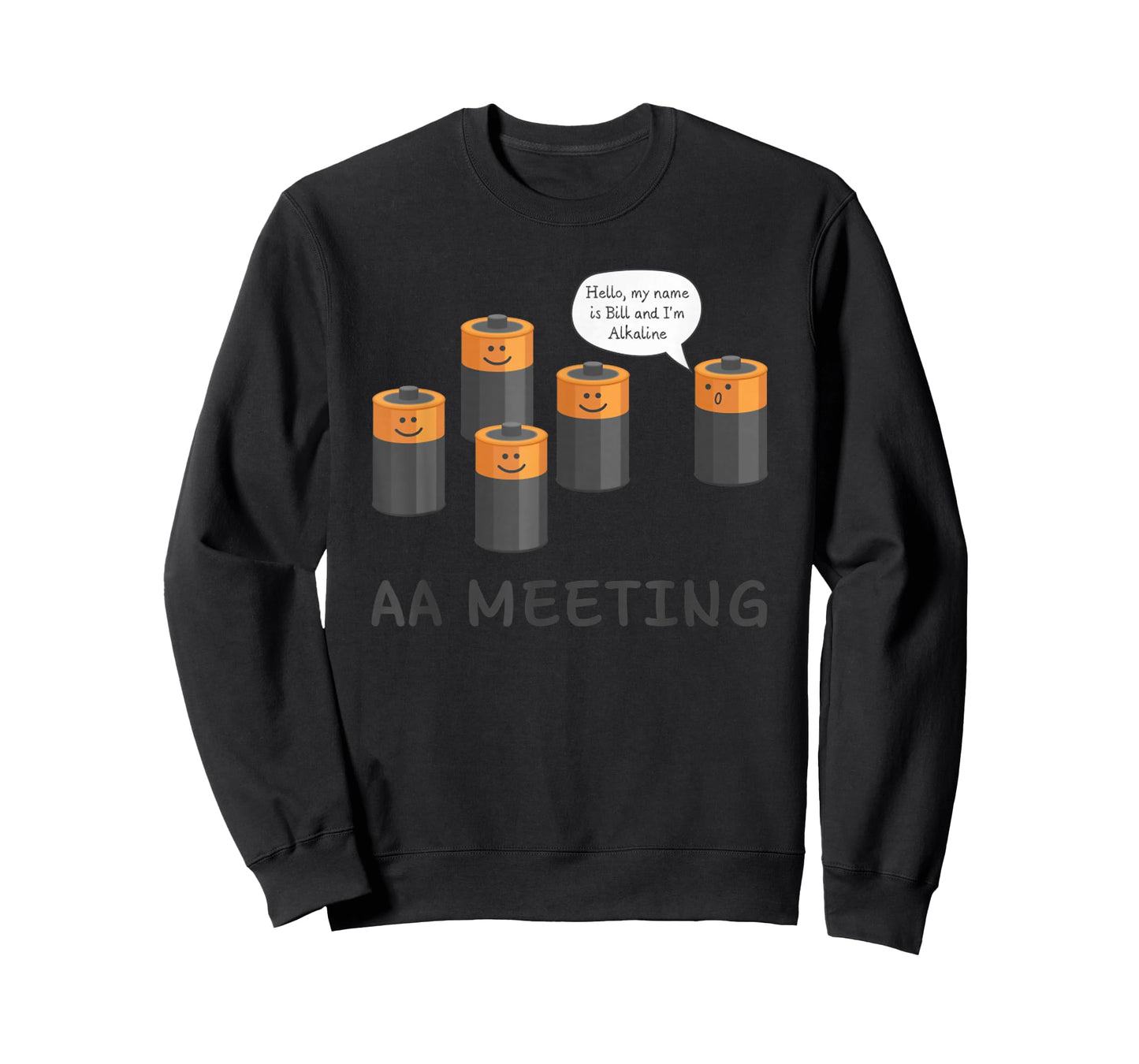 AA Meeting Cute Battery Funny Sarcastic Humor T-Shirt
