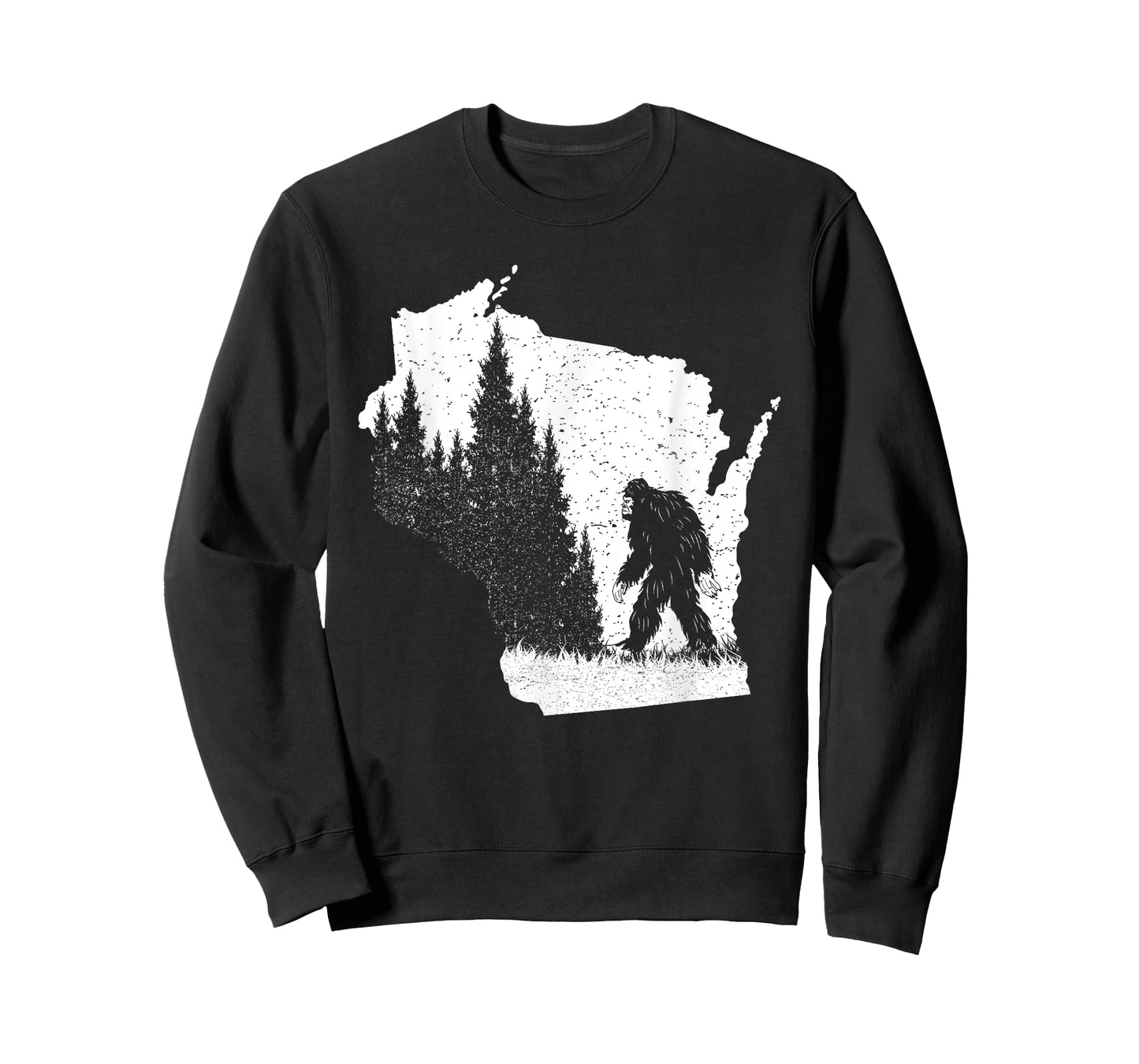 Wisconsin Bigfoot Pride Sasquatch Silhouette Forest Lovers T-Shirt