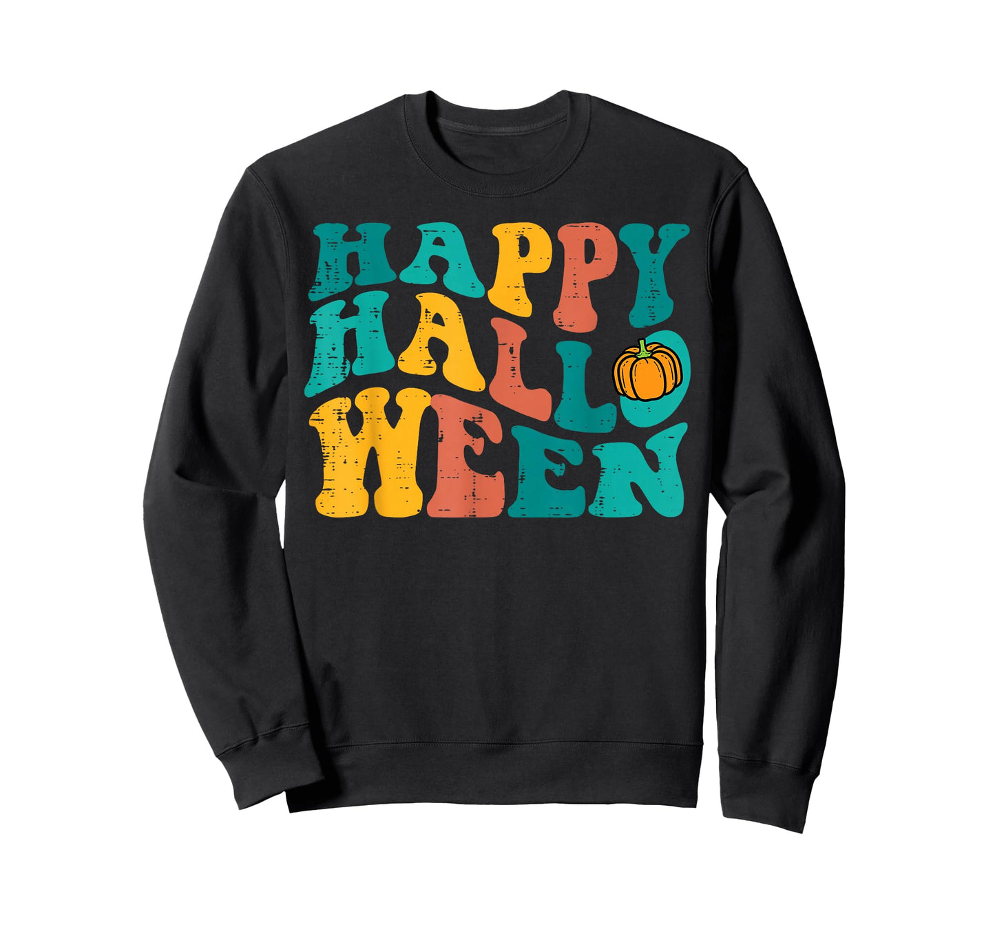 Groovy Happy Halloween Retro 70s 80s Costume Men Women Kids T-Shirt