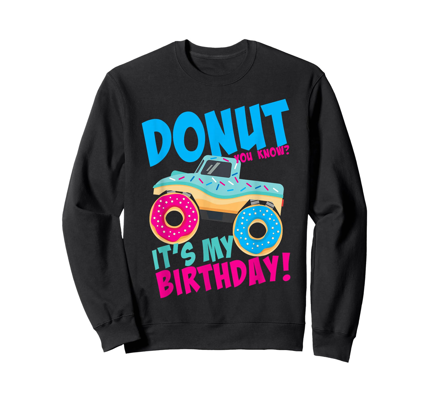Donut Birthday Party Monster Truck It's My Birthday Boy Girl T-Shirt