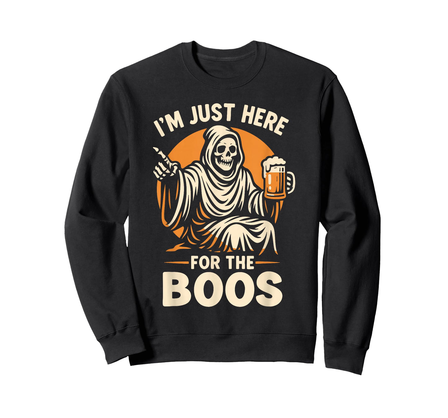 I'm Just Here for The Boos Funny Halloween Ghost Mens Womens T-Shirt