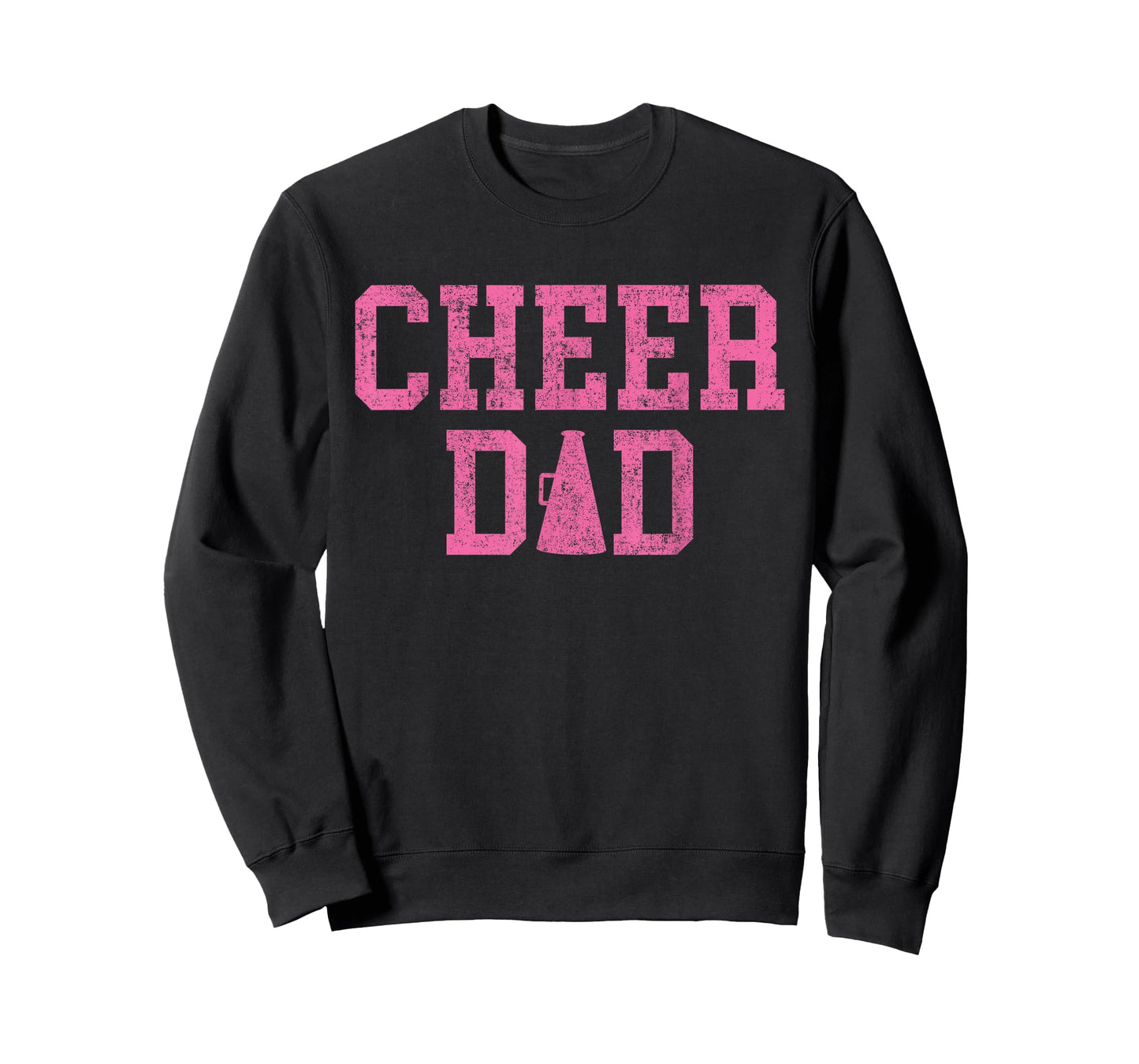 Cheer Dad Vintage Retro Cheerleading Pink T-Shirt