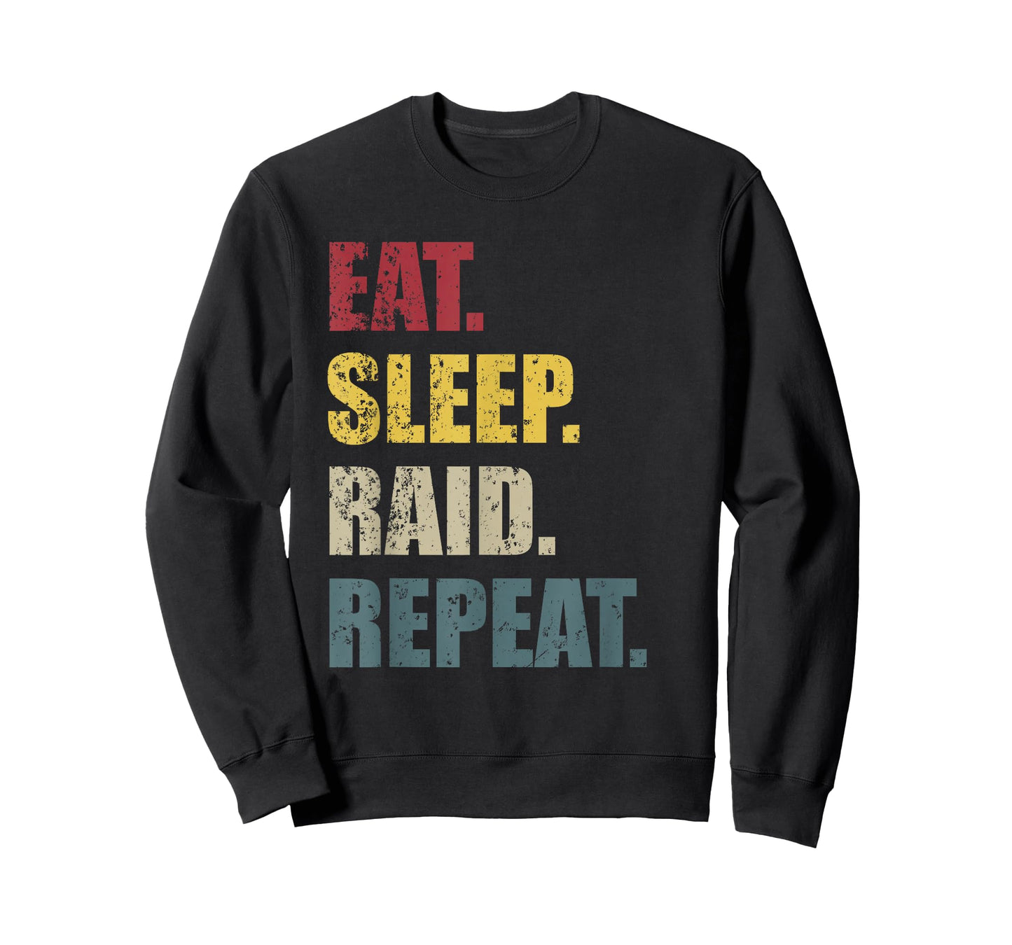 Vintage Eat Sleep Raid Repeat Video Game Lover Design T-Shirt