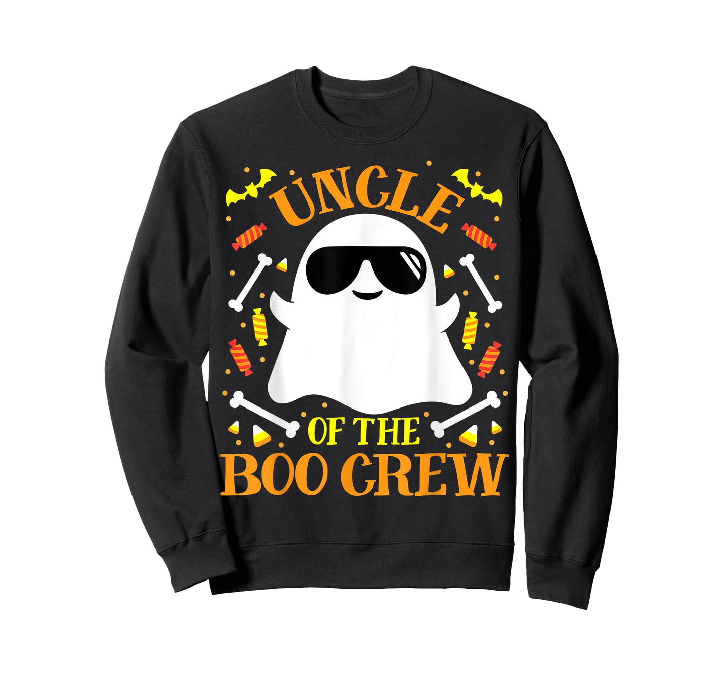 Uncle Boo Crew Ghost Matching Family Set Funny Men Halloween T-Shirt