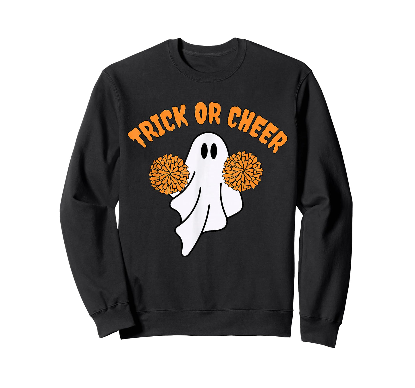 Cute Cheerleader Ghost Cheerleading Trick Or Treat Halloween T-Shirt