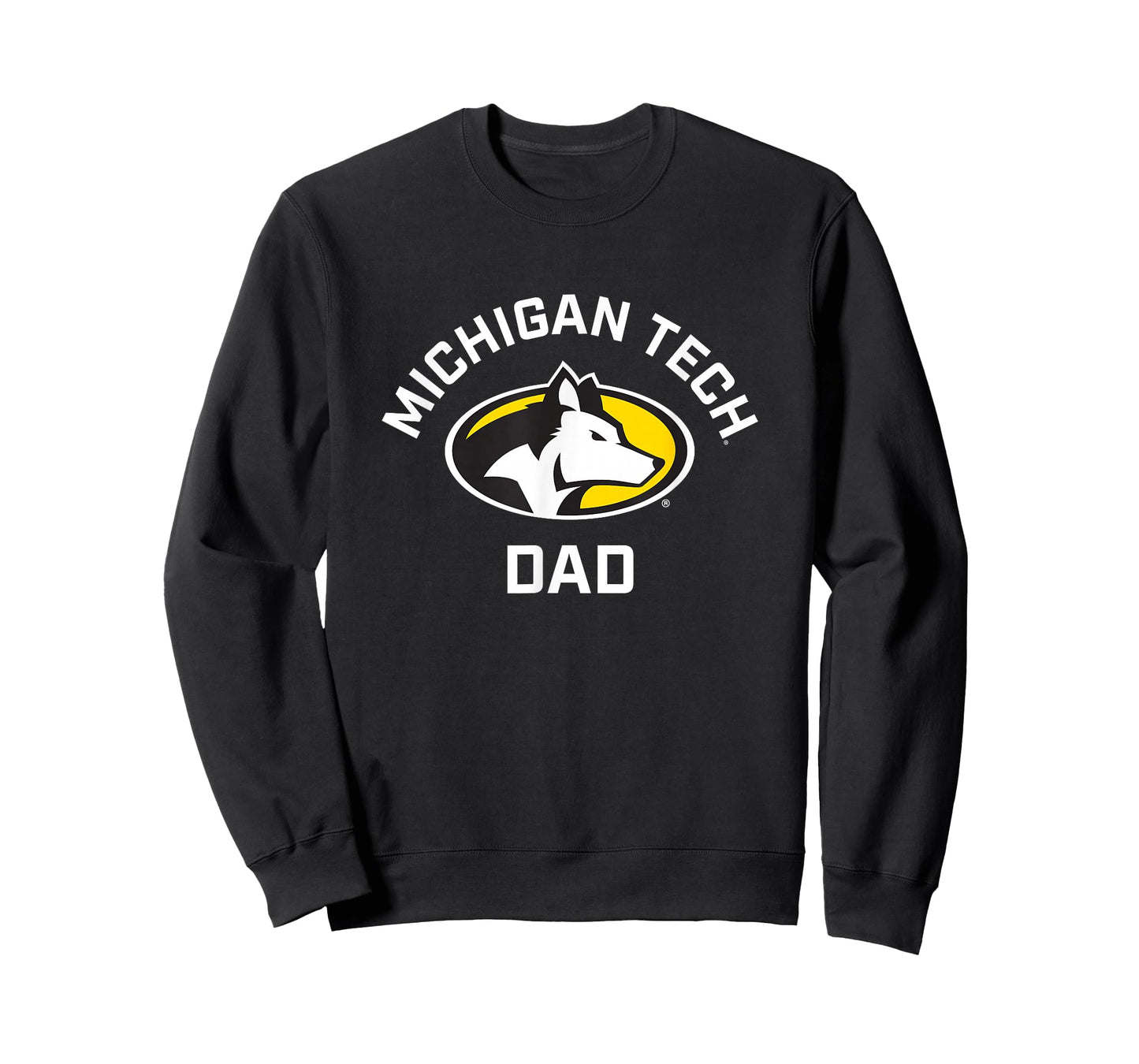 Michigan Tech Huskies Arched Dad T-Shirt