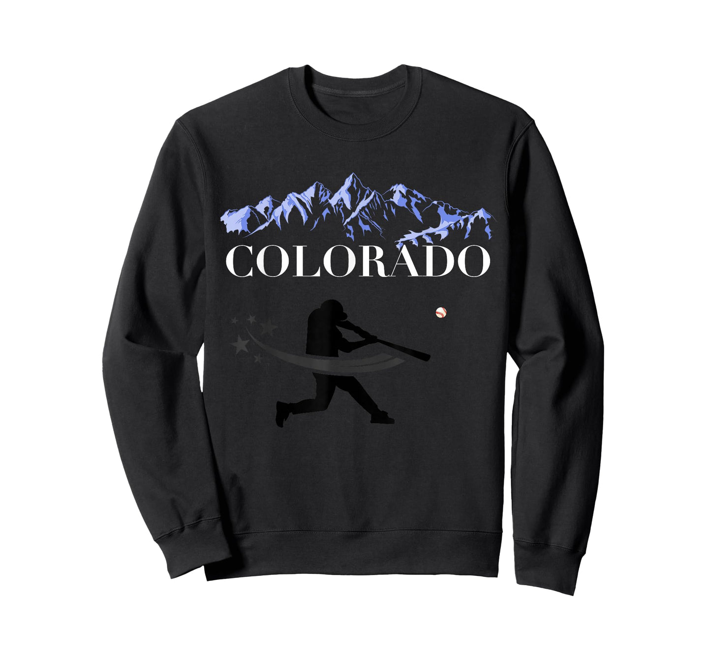 Colorado Rocky Mountain Tshirt Baseball Player Design T-Shirt