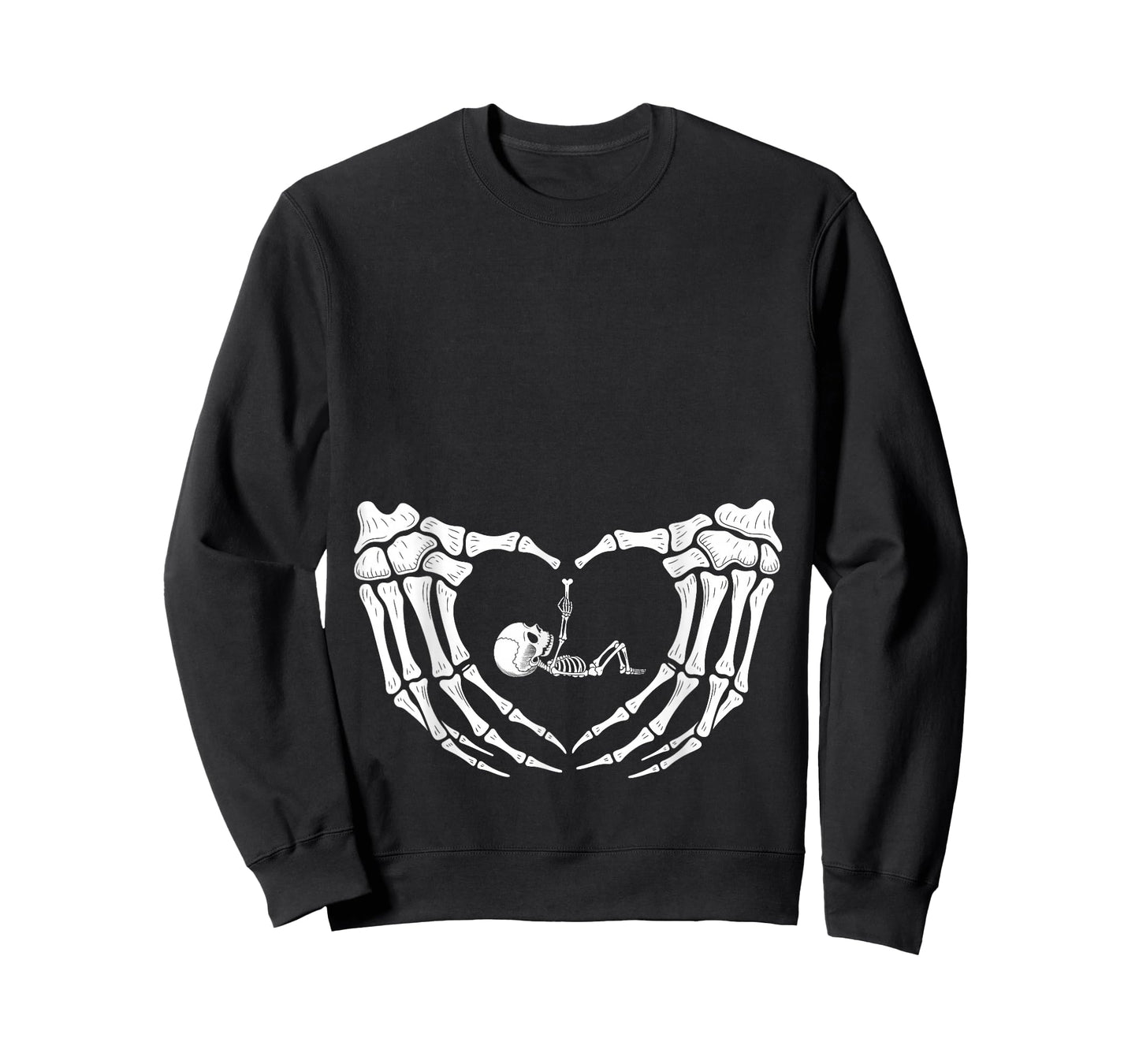 Halloween Skeleton Baby Maternity Pregnancy Announcement T-Shirt
