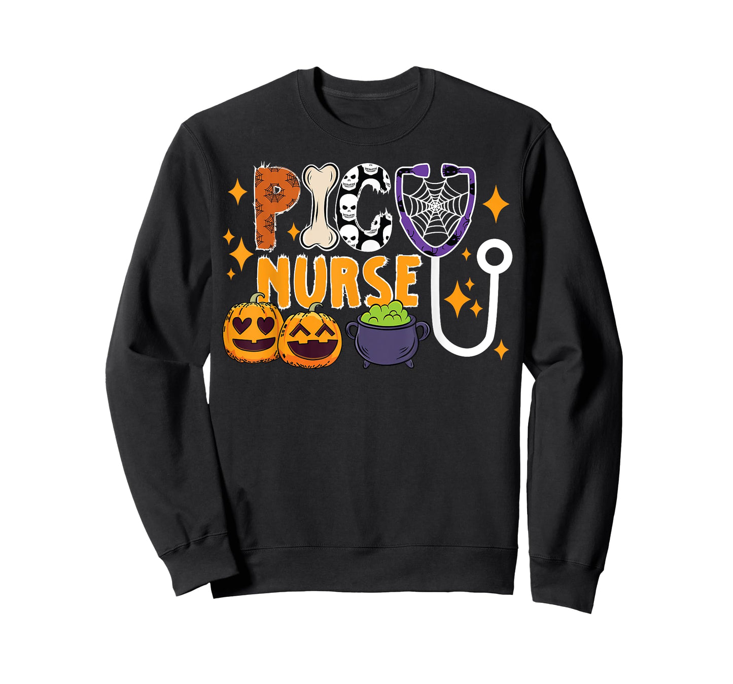 Spooky PICU Nurse Halloween Pediatric Intensive Care Unit T-Shirt