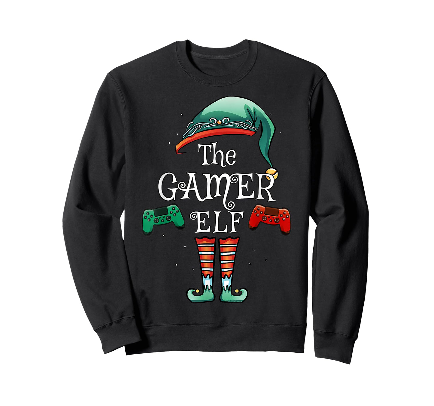 The Gamer Elf Matching Family Christmas Gamer T-Shirt