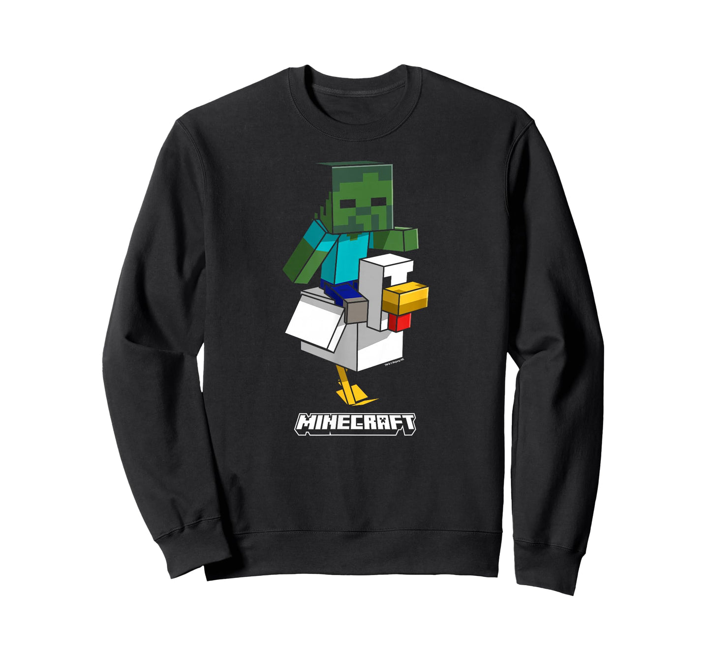 Minecraft Chicken Jockey Aiming To Attack T-Shirt
