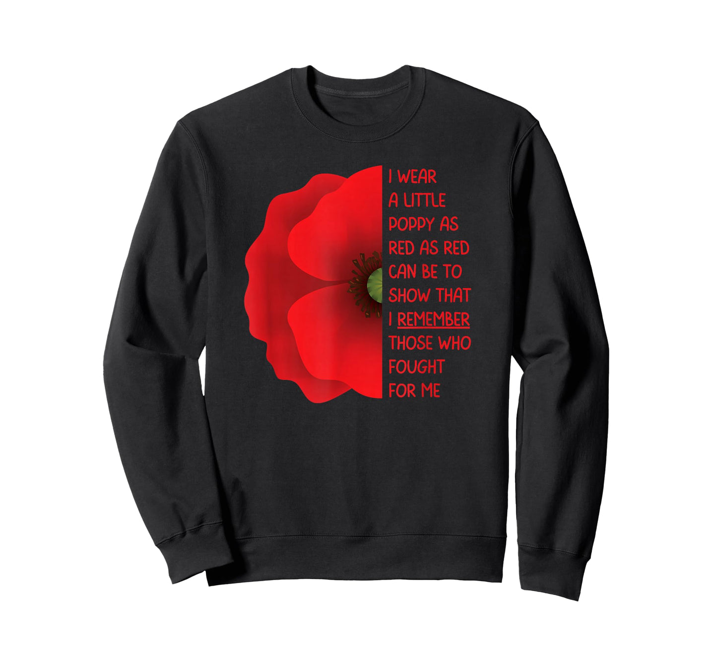 Veterans Day USA Memorial Lest We Forget Red Poppy Flower T-Shirt