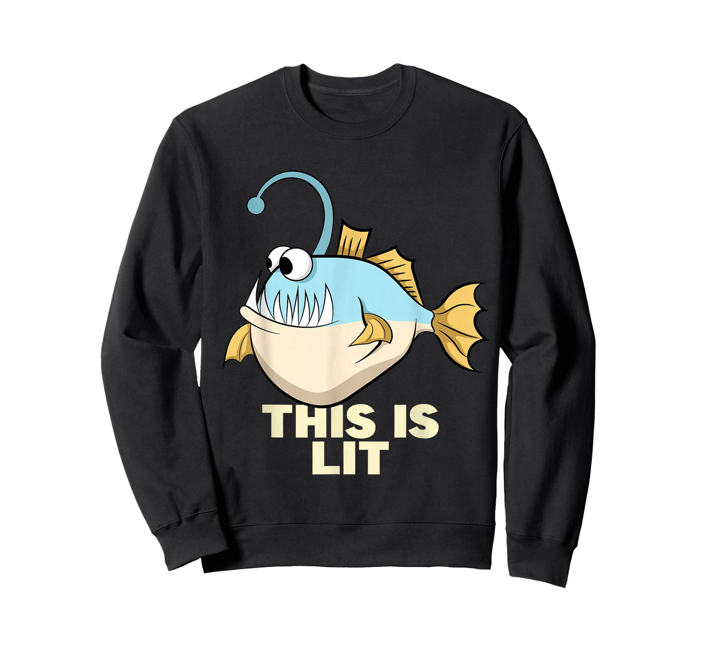 This Is Lit Angler Fish Monster Fishing Fisherman Anglerfish T-Shirt