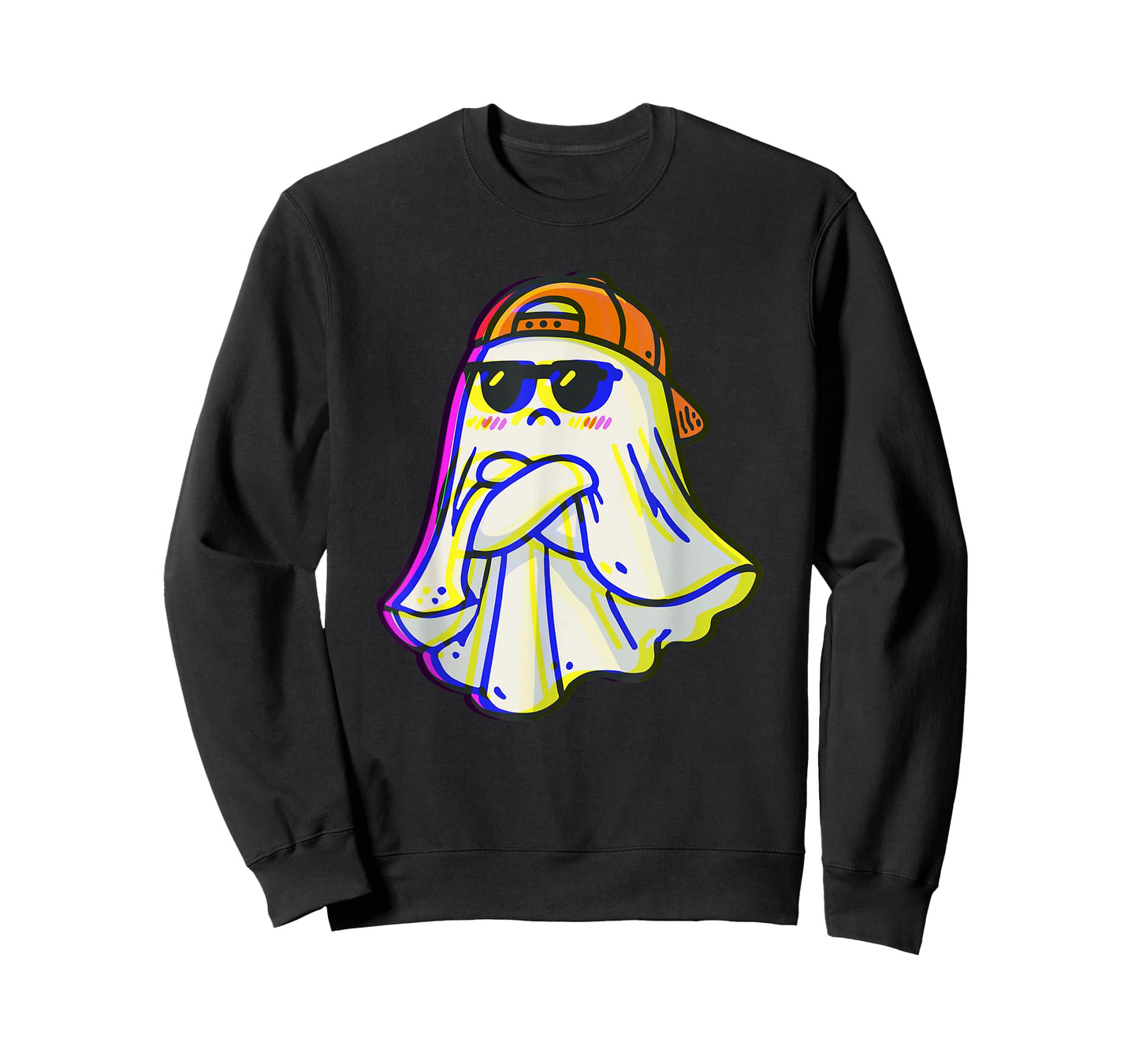 Ghost Trippy Vaporwave Halloween Techno Rave EDM Music Party T-Shirt